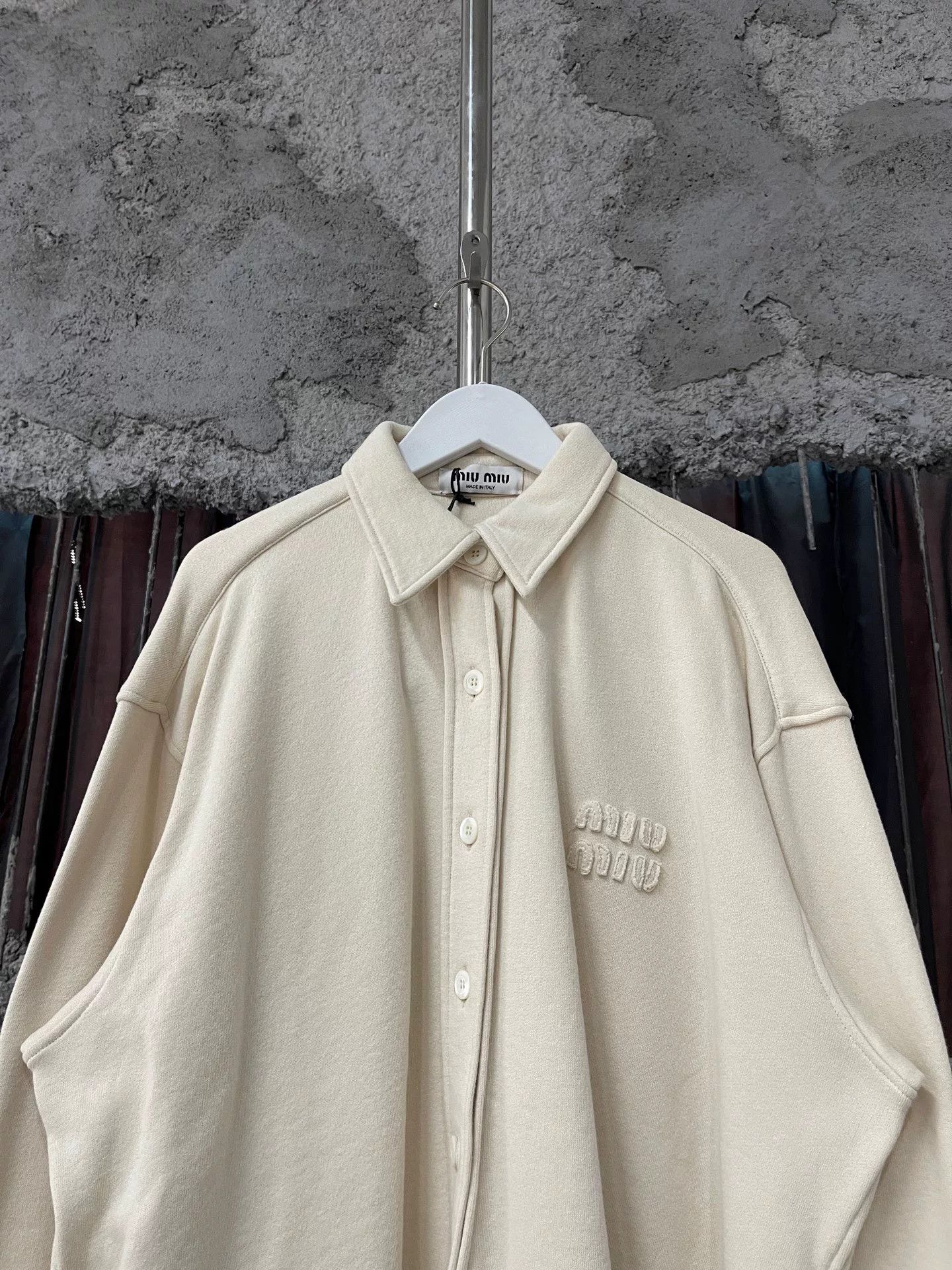 Miu Miu Miumiu White Thick Shirt Size S Size S / US 4 / IT 40 - 3 Thumbnail