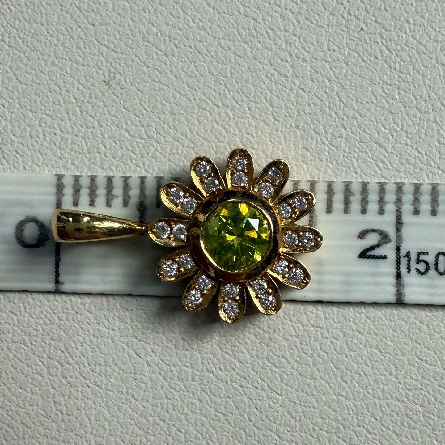 EYEFUNNY 18k Gold Diamond Daisy Pendant Size ONE SIZE - 6 Thumbnail