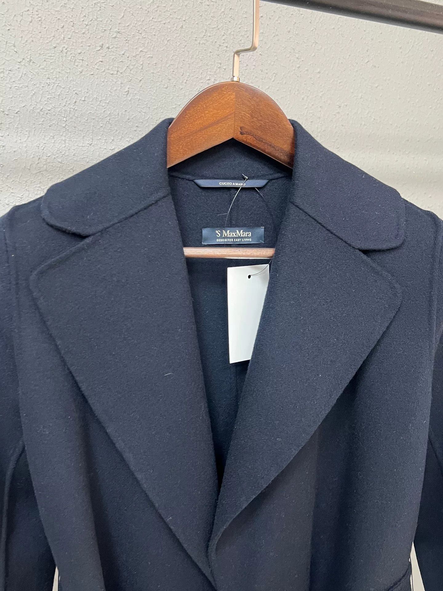 Max Mara Smaxmara Paldo Navy Blue Bathrobe Coat Size XS / US 0-2 / IT 36-38 - 3 Thumbnail