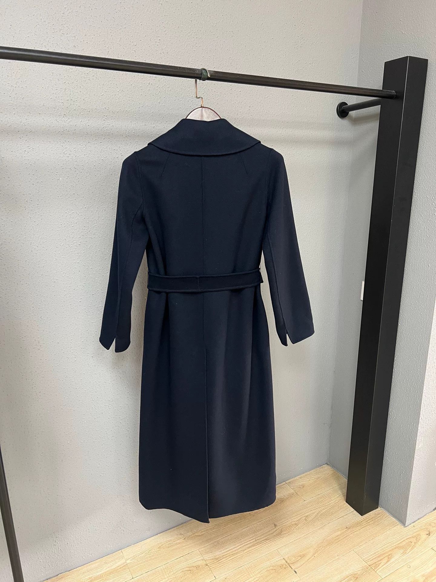 Max Mara Smaxmara Paldo Navy Blue Bathrobe Coat Size XS / US 0-2 / IT 36-38 - 2 Thumbnail