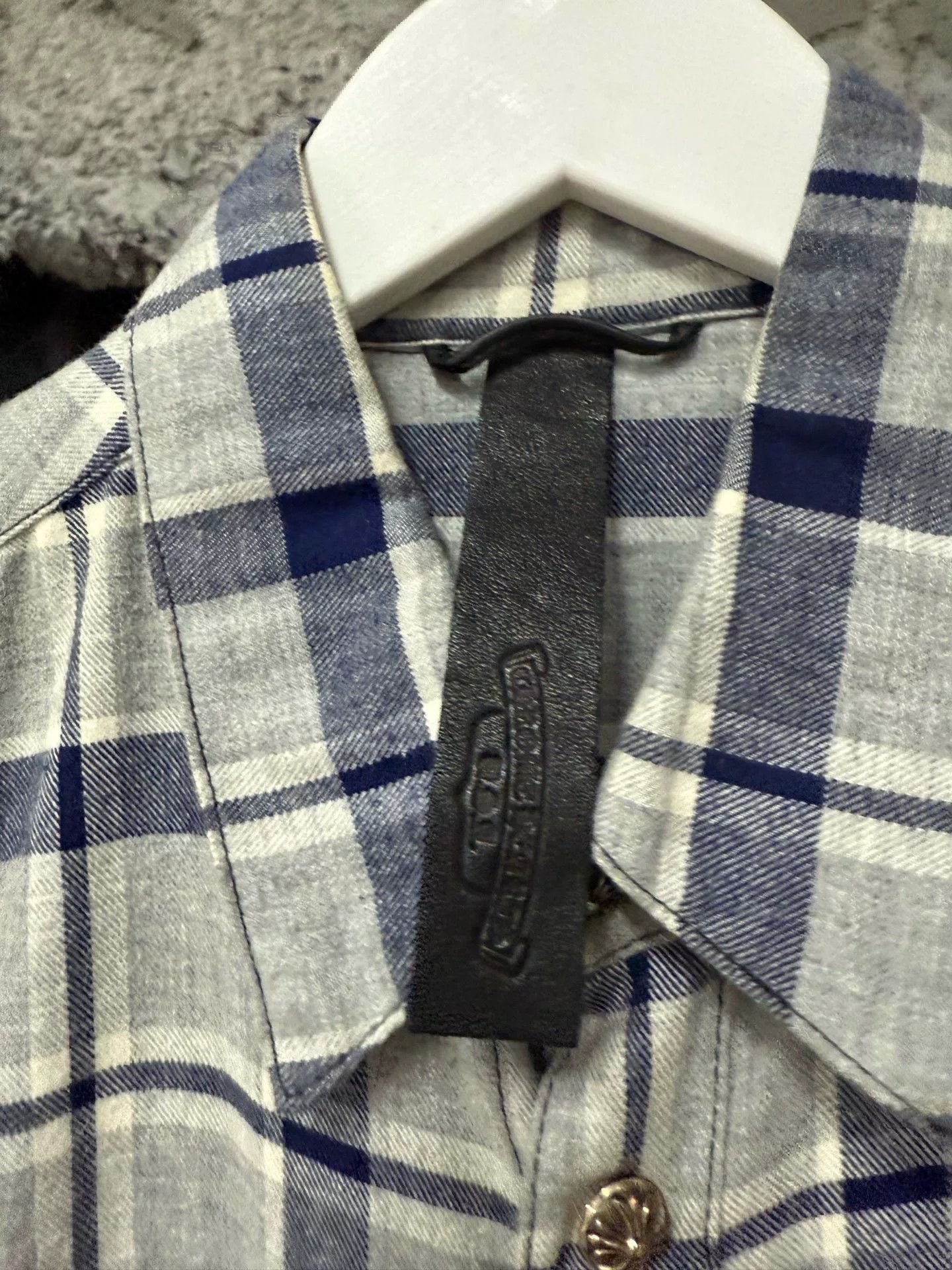 Chrome Hearts chrome hearts plaid sleeve cross shirt Size US S / EU 44-46 / 1 - 6 Thumbnail