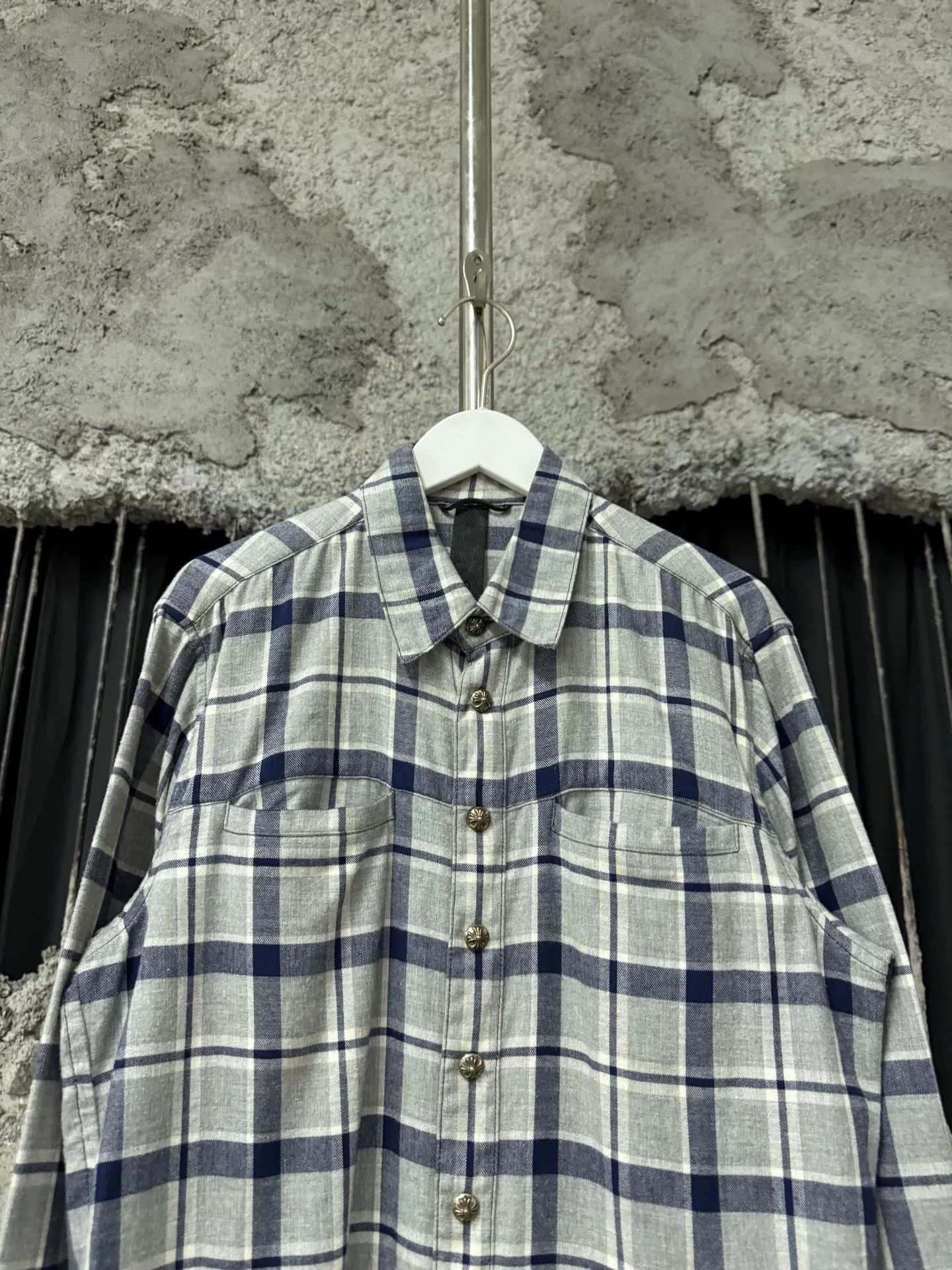 Chrome Hearts chrome hearts plaid sleeve cross shirt Size US S / EU 44-46 / 1 - 3 Thumbnail