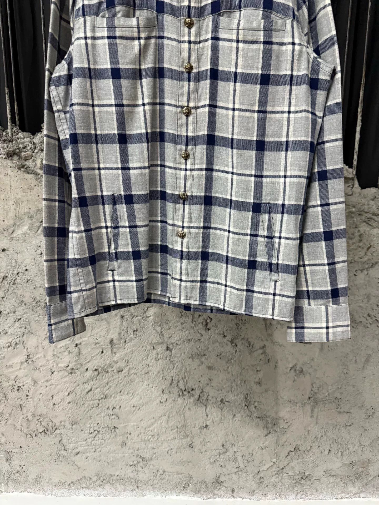 Chrome Hearts chrome hearts plaid sleeve cross shirt Size US S / EU 44-46 / 1 - 4 Thumbnail