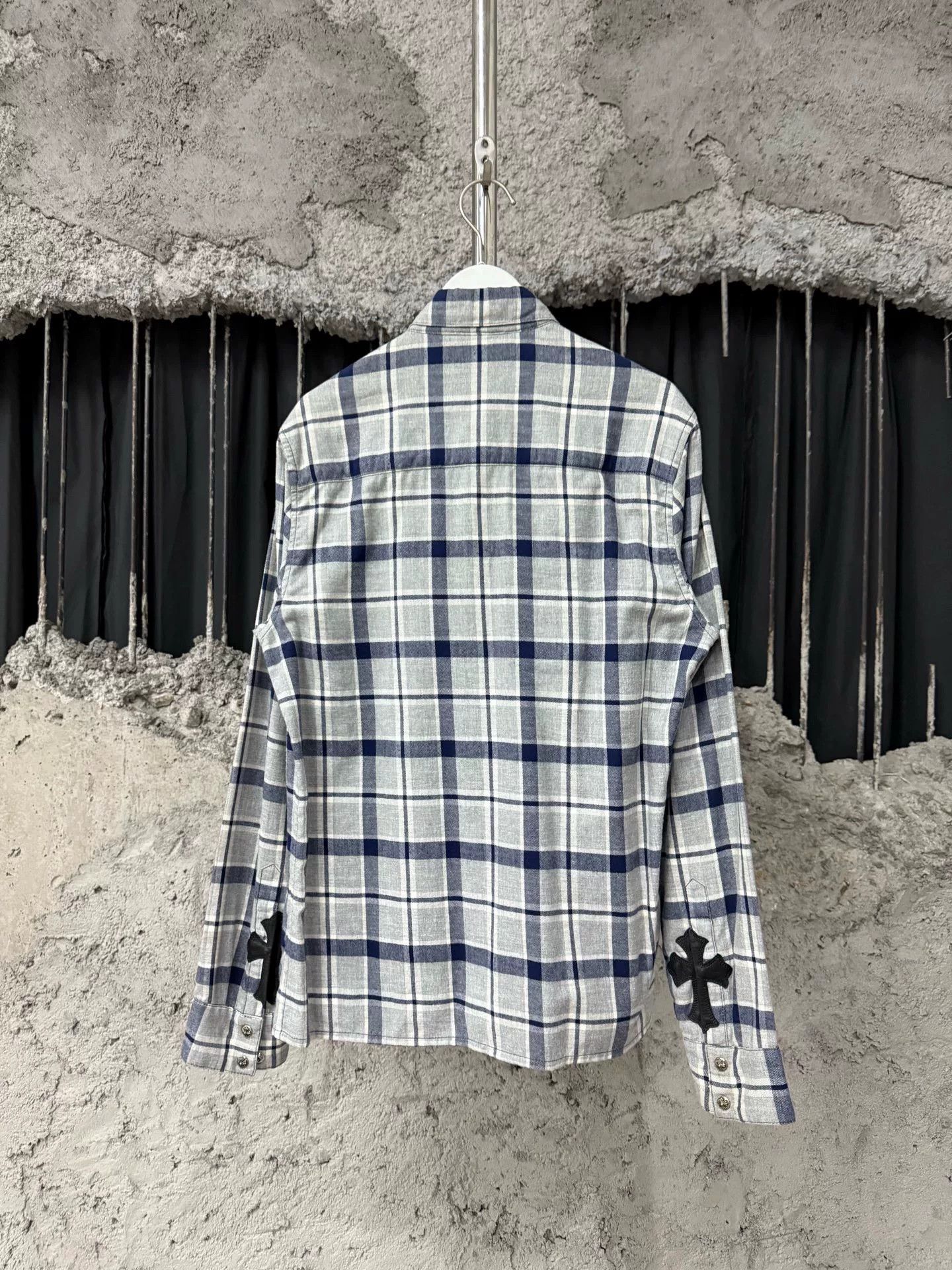 Chrome Hearts chrome hearts plaid sleeve cross shirt Size US S / EU 44-46 / 1 - 2 Thumbnail