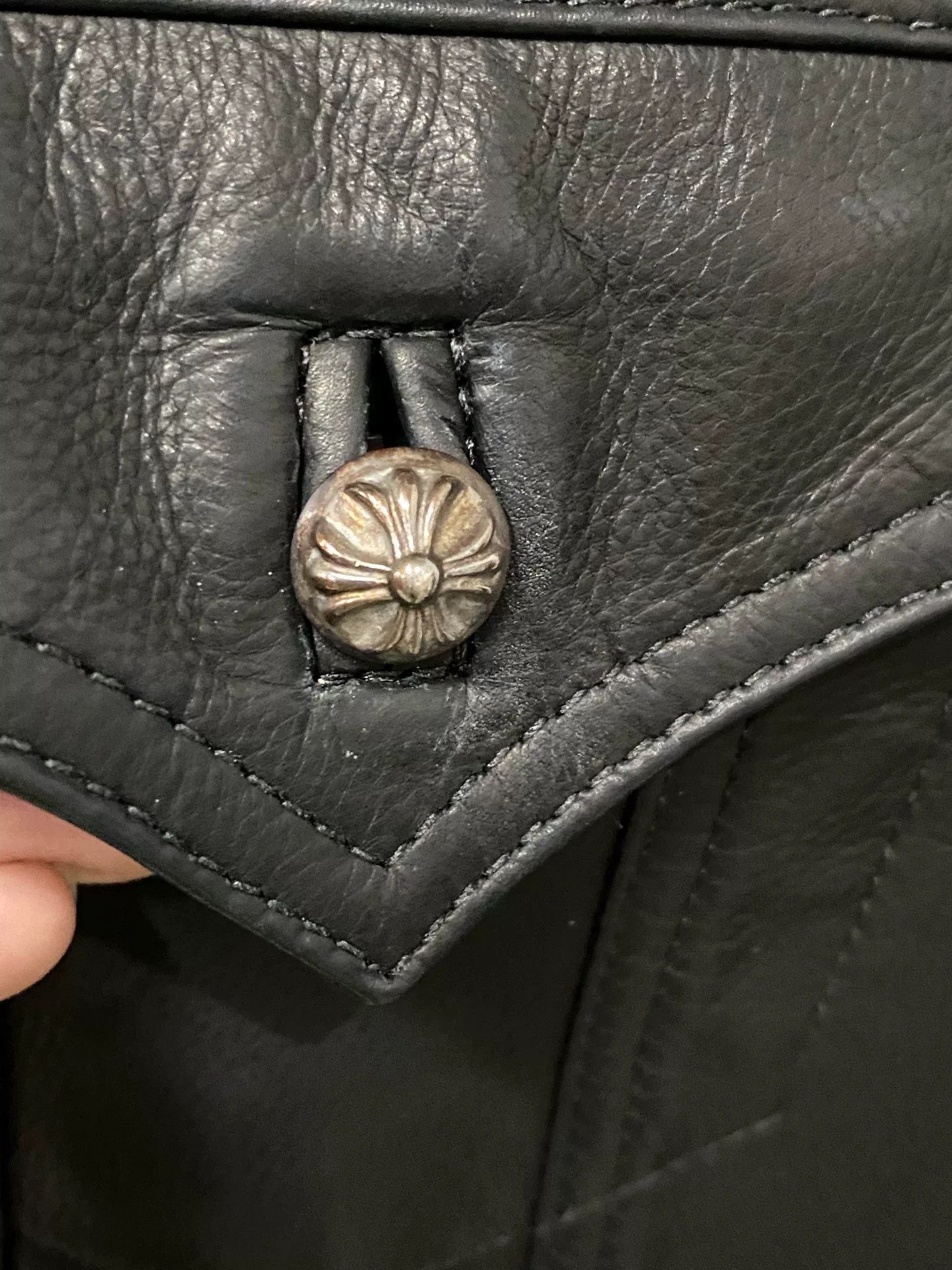 Chrome Hearts chrome hearts black leather jacket size s Size US S / EU 44-46 / 1 - 5 Thumbnail