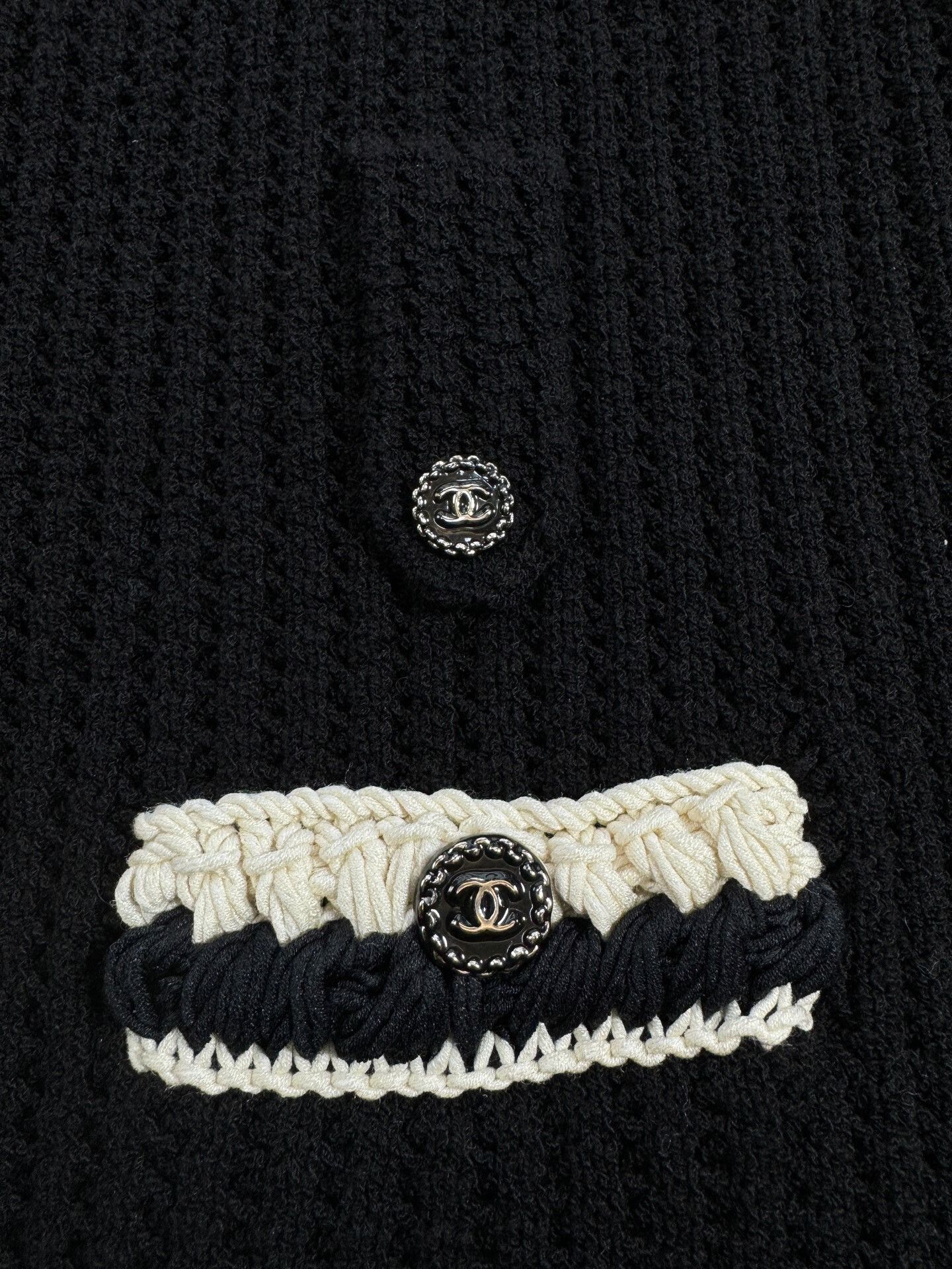Chanel Chanel Black and White Knit Dress Size XS / US 0-2 / IT 36-38 - 4 Thumbnail