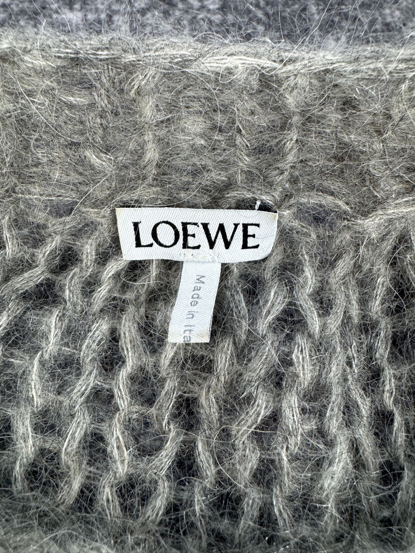 Loewe gray mohair cropped sweater by Loewe Size XS / US 0-2 / IT 36-38 - 4 Thumbnail