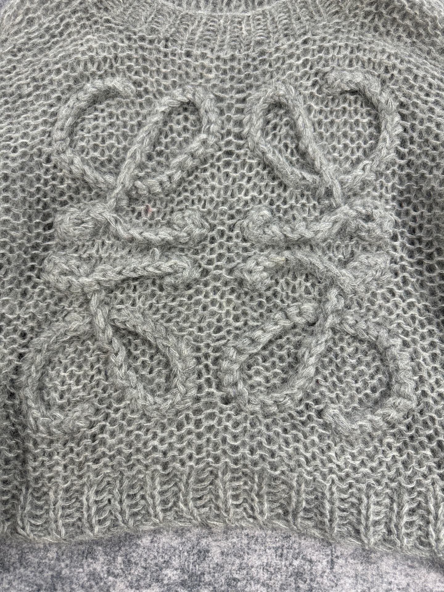 Loewe gray mohair cropped sweater by Loewe Size XS / US 0-2 / IT 36-38 - 3 Thumbnail