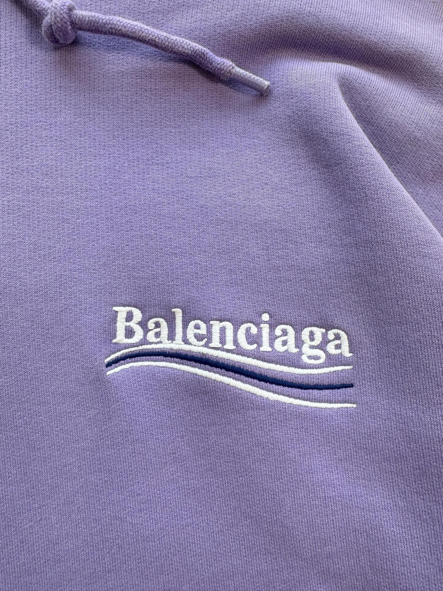 Balenciaga balenciaga lavender embroidered hoodie Size US S / EU 44-46 / 1 - 6 Thumbnail
