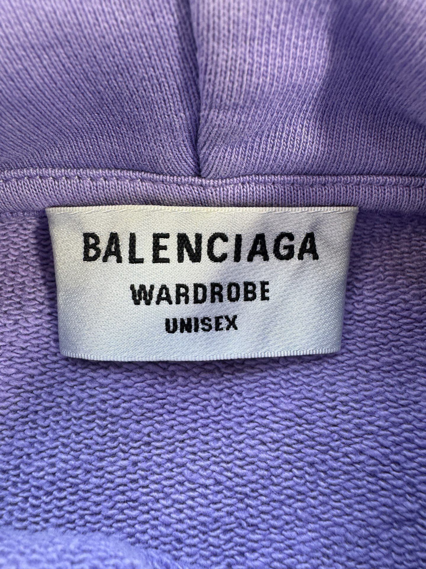 Balenciaga balenciaga lavender embroidered hoodie Size US S / EU 44-46 / 1 - 3 Thumbnail