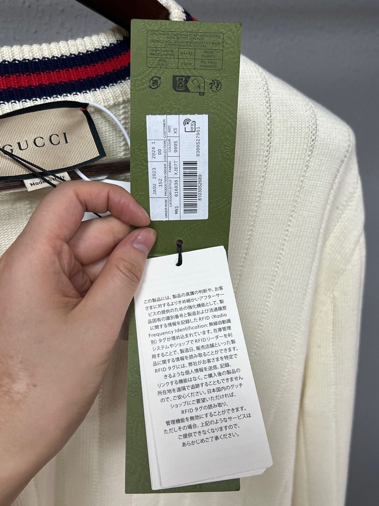 Gucci gucci v-neck campus style sweater Size US M / EU 48-50 / 2 - 4 Thumbnail