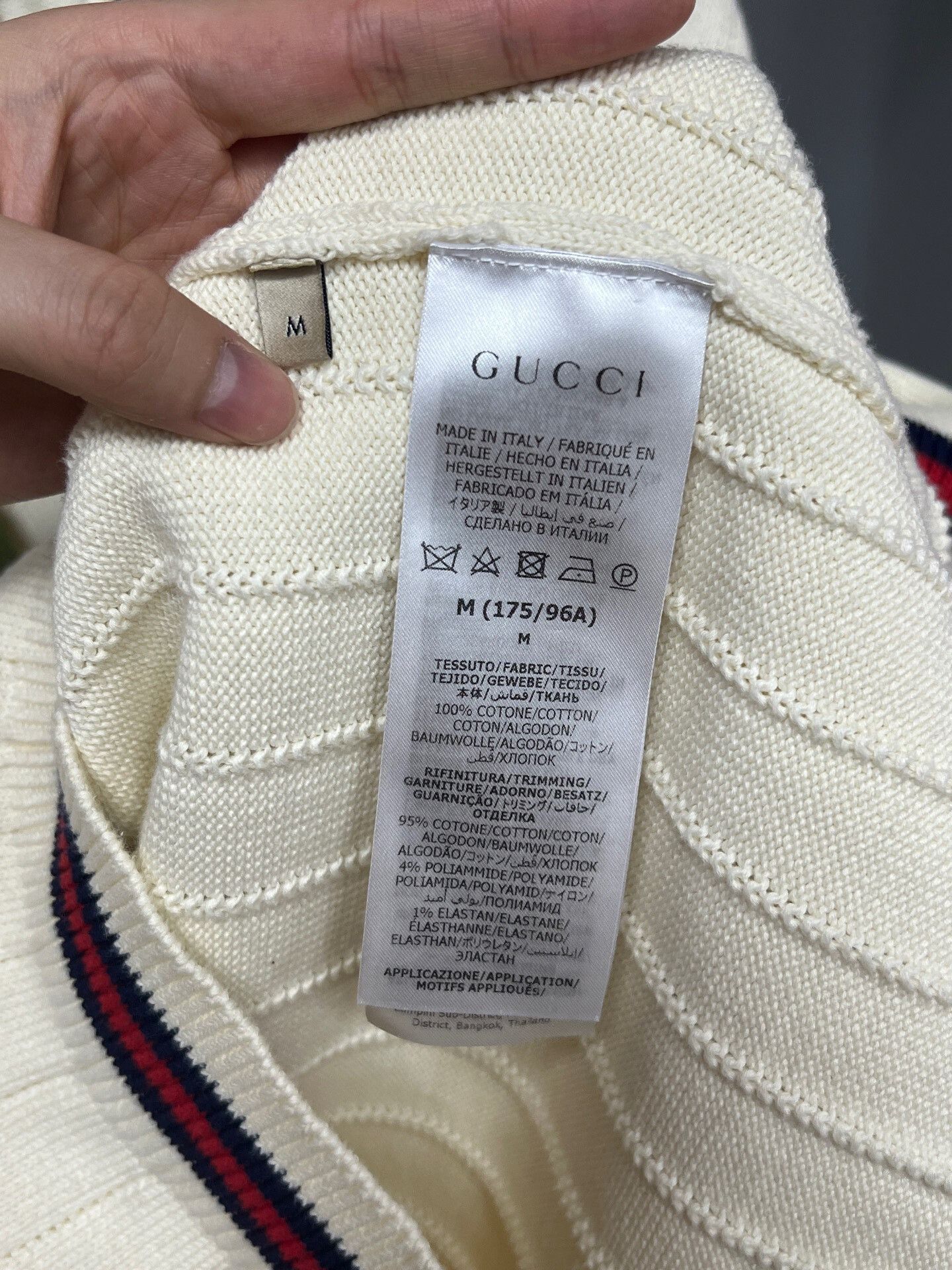 Gucci gucci v-neck campus style sweater Size US M / EU 48-50 / 2 - 5 Thumbnail
