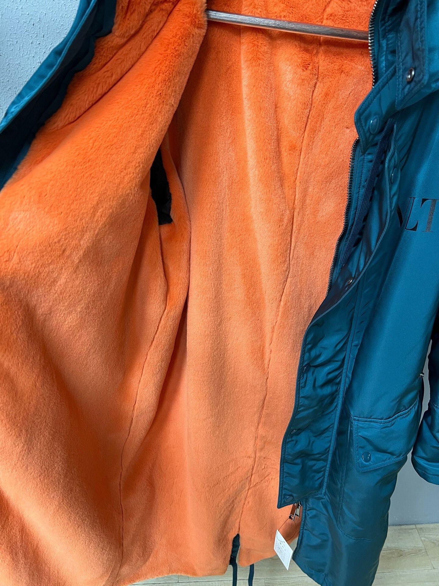 Valentino teal long parka coat by Valentino Size US L / EU 52-54 / 3 - 3 Thumbnail