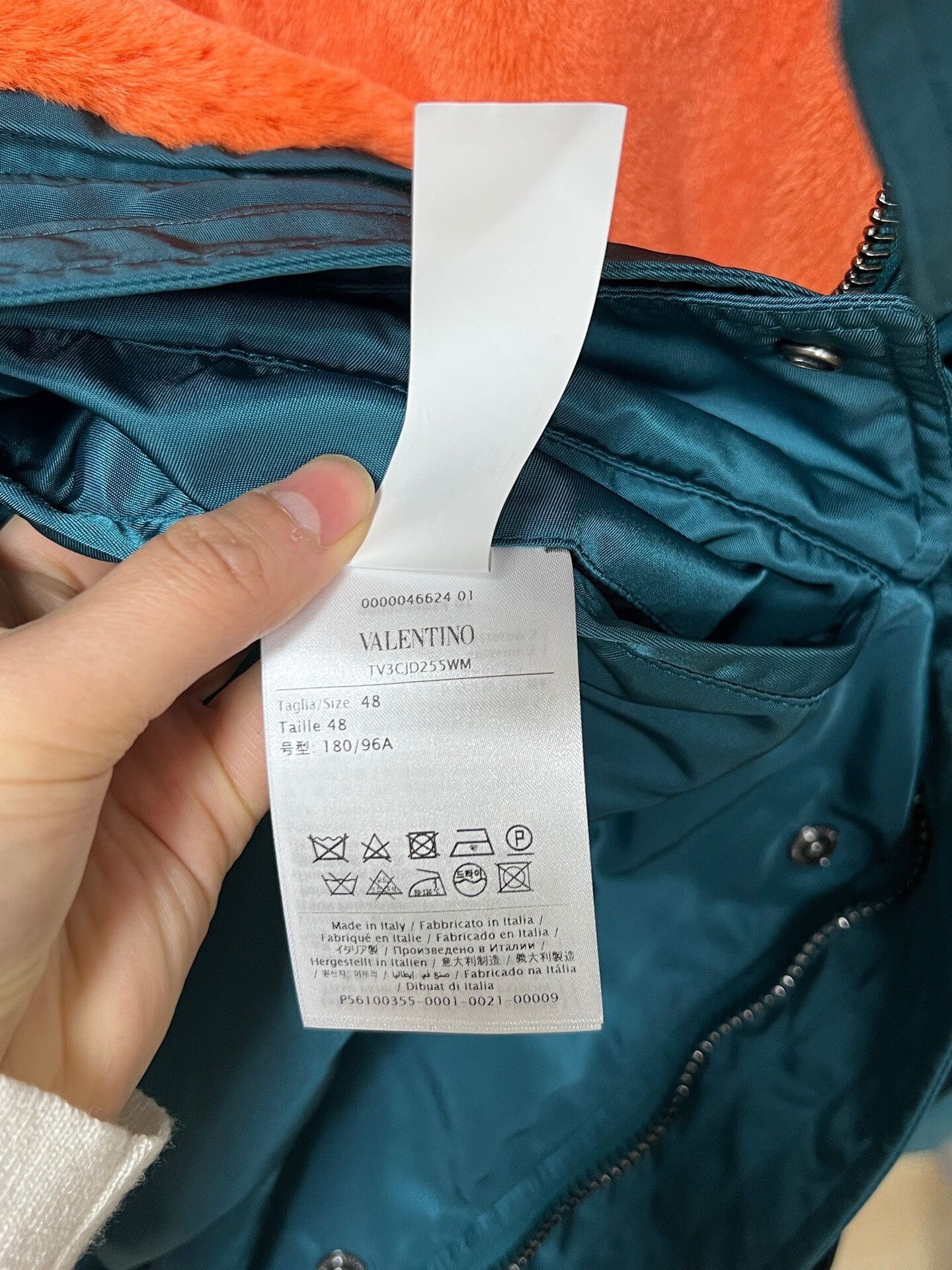 Valentino teal long parka coat by Valentino Size US L / EU 52-54 / 3 - 4 Thumbnail