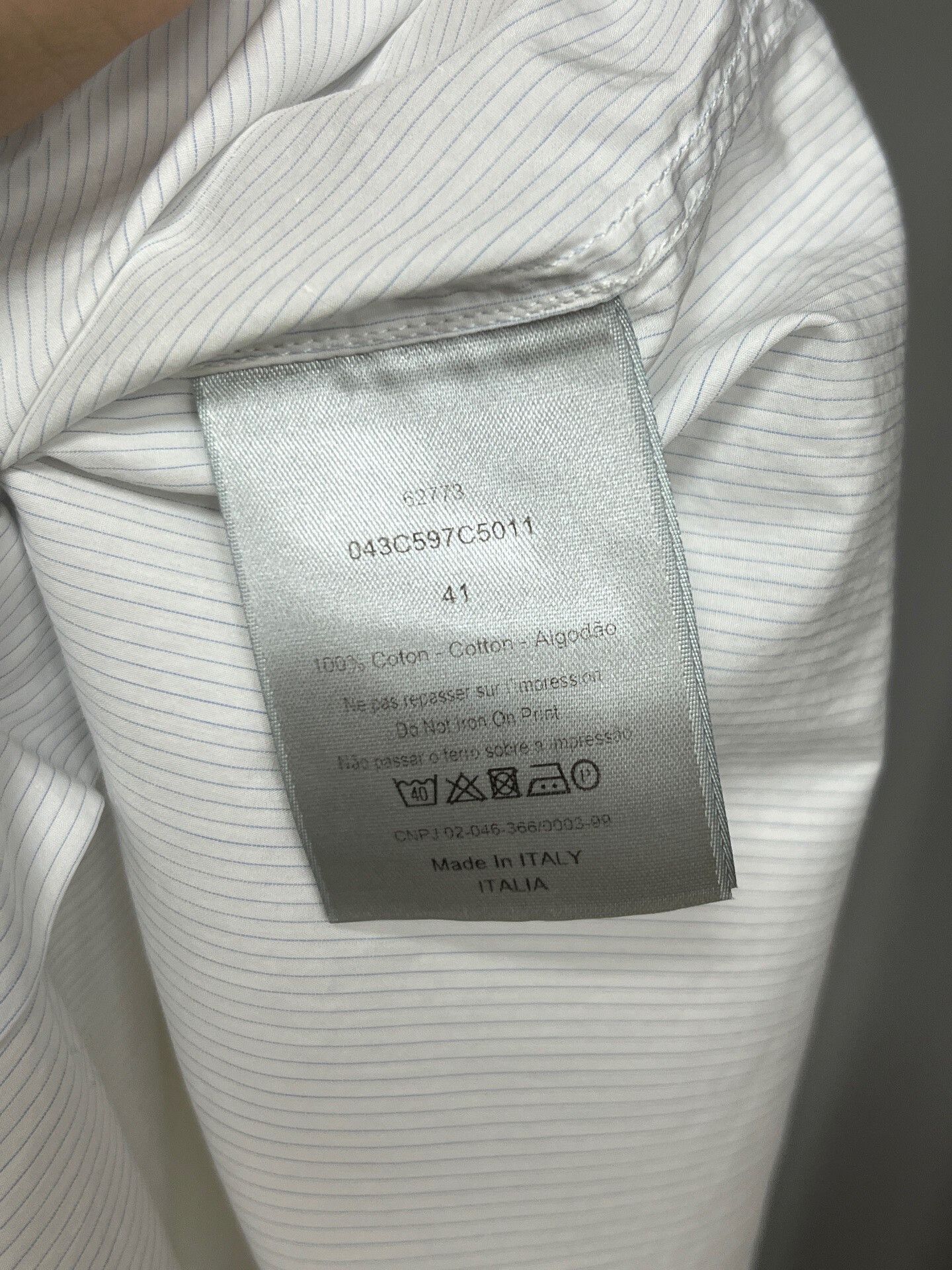 Dior dior white logo long sleeve shirt Size US M / EU 48-50 / 2 - 3 Thumbnail