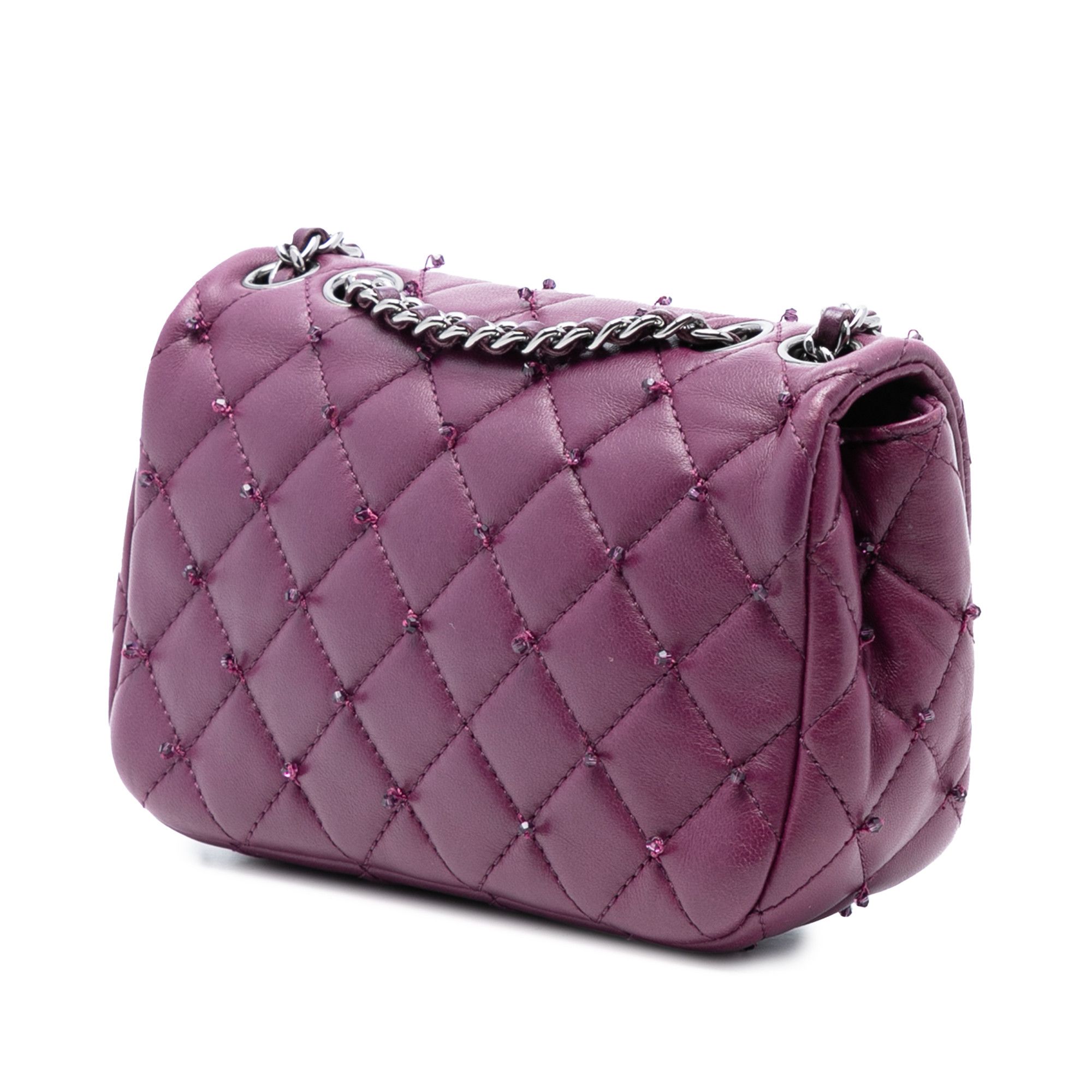 Chanel Chanel Extra Mini Rectangular Lambskin Beaded Single Flap Size ONE SIZE - 2 Thumbnail