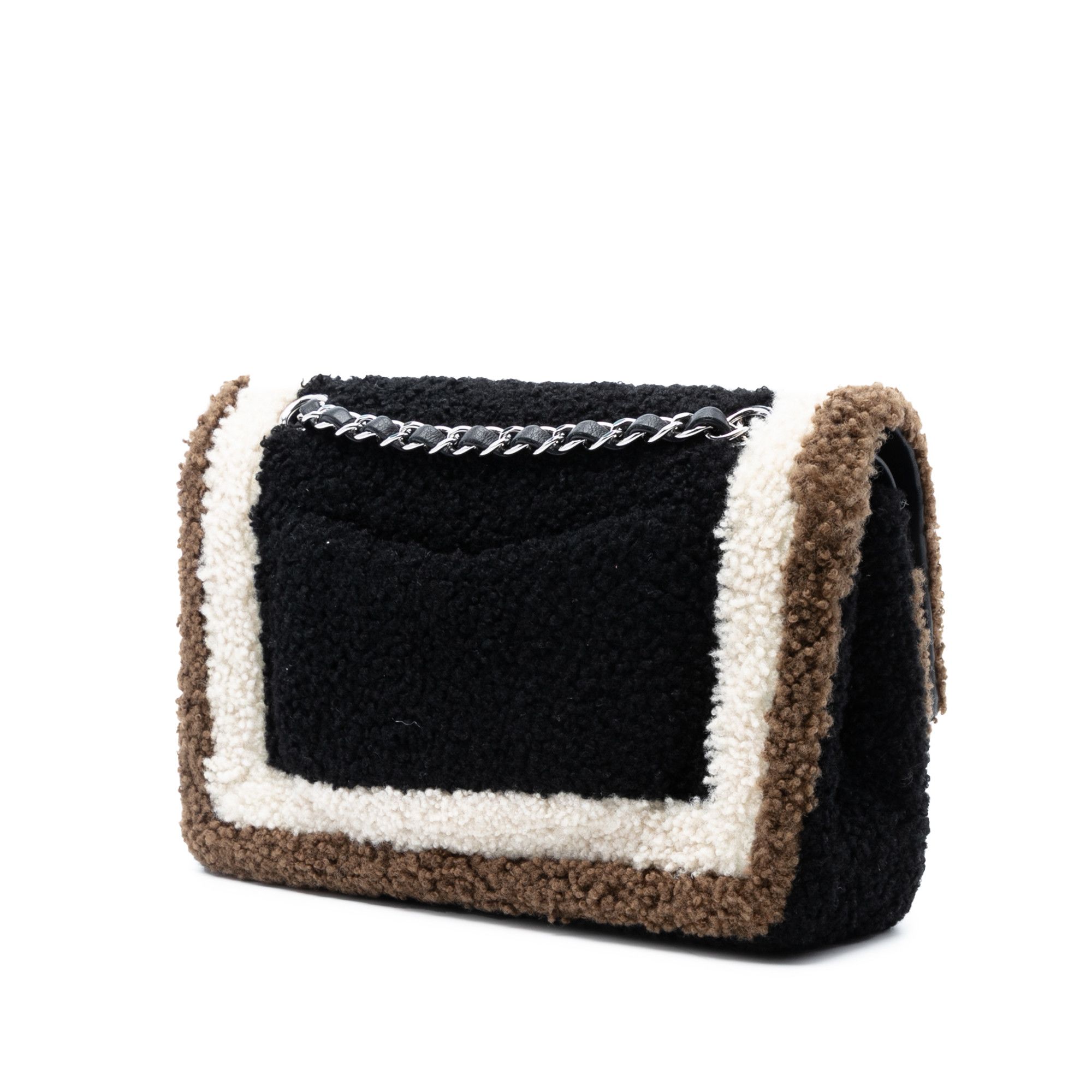 Chanel Chanel Medium Classic Tricolor Shearling Double Flap Size ONE SIZE - 2 Thumbnail