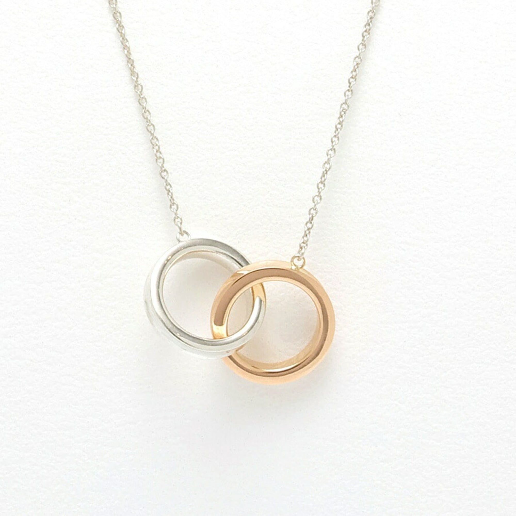 Tiffany & Co. Tiffany & Co. 1837 Interlocking Circle Pendant Necklace 60013936 18KPG 925 Sterling Silver 40cm S-159575 Size ONE SIZE - 3 Thumbnail