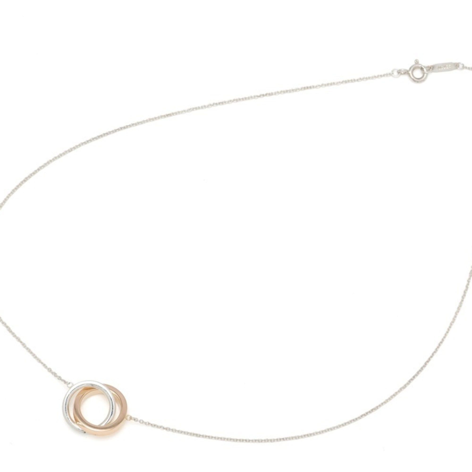 Tiffany & Co. Tiffany & Co. 1837 Interlocking Circle Pendant Necklace 60013936 18KPG 925 Sterling Silver 40cm S-159575 Size ONE SIZE - 4 Thumbnail