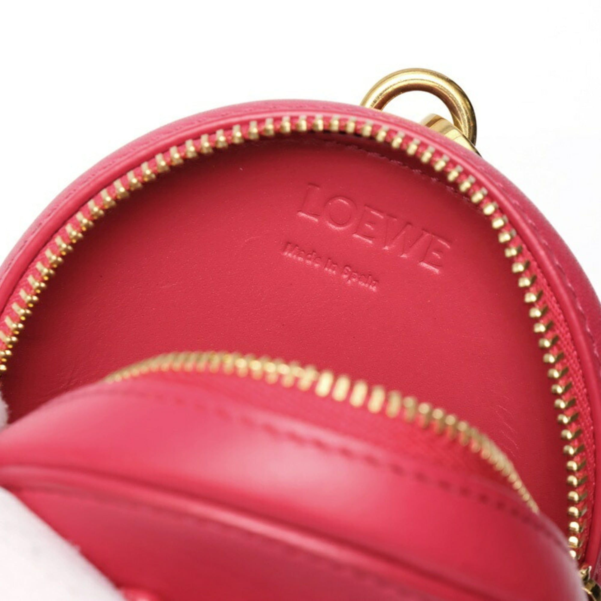Loewe LOEWE Cookie Pouch Mini Coin Case Leather Pink S-159567 Size ONE SIZE - 4 Thumbnail