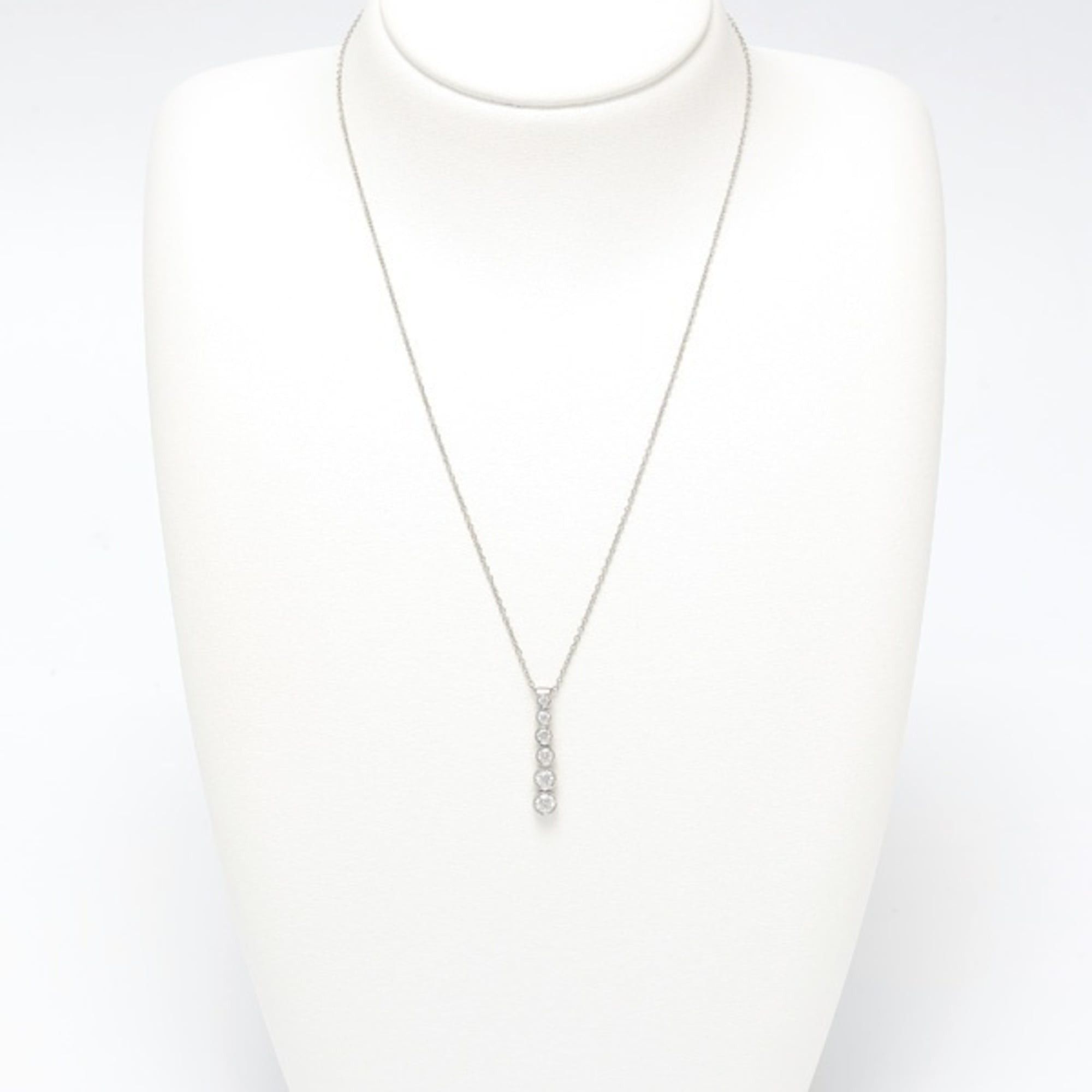 Tiffany & Co. Tiffany & Co. Jazz Drop Necklace, Graduated 6 Diamonds, Pt950, 39 cm, L-159545 Size ONE SIZE - 2 Thumbnail
