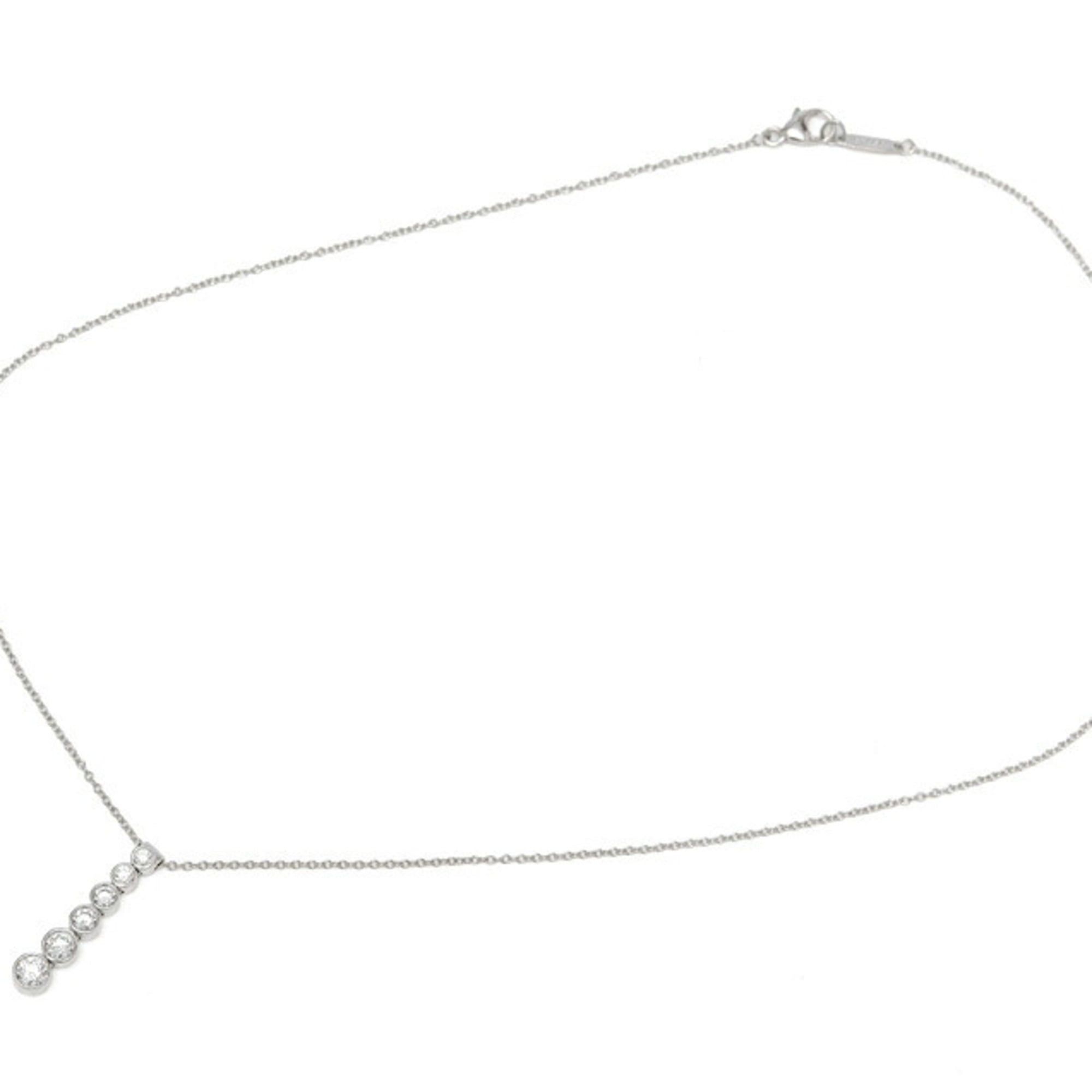 Tiffany & Co. Tiffany & Co. Jazz Drop Necklace, Graduated 6 Diamonds, Pt950, 39 cm, L-159545 Size ONE SIZE - 4 Thumbnail