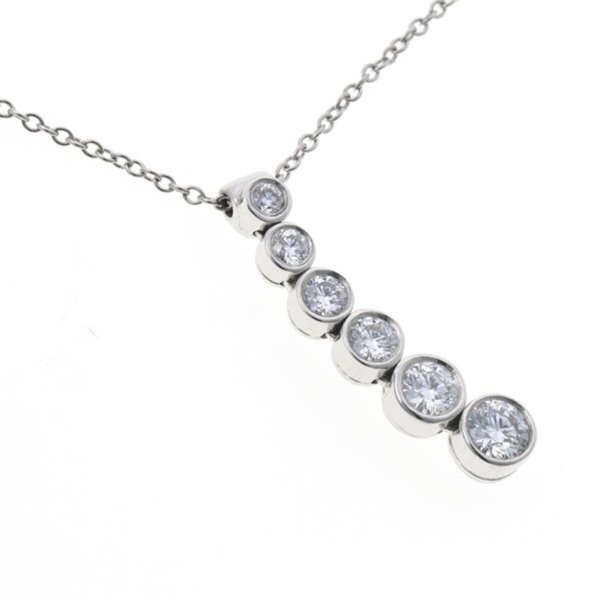 Tiffany & Co. Tiffany & Co. Jazz Drop Necklace, Graduated 6 Diamonds, Pt950, 39 cm, L-159545 Size ONE SIZE - 5 Thumbnail