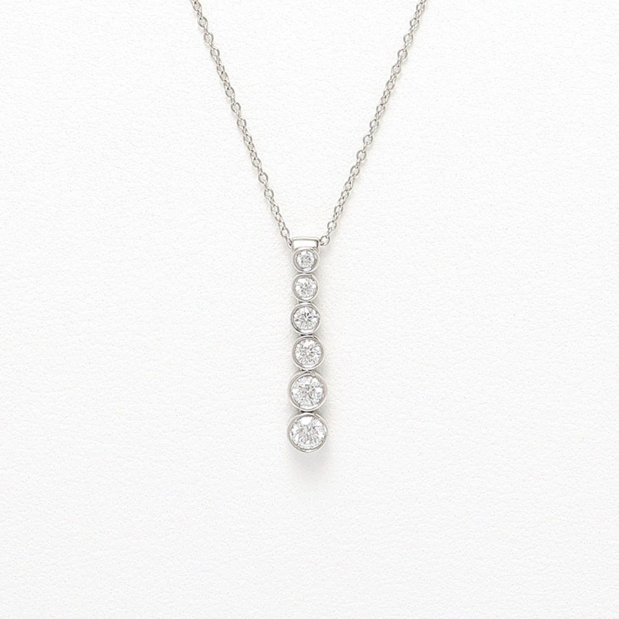 Tiffany & Co. Tiffany & Co. Jazz Drop Necklace, Graduated 6 Diamonds, Pt950, 39 cm, L-159545 Size ONE SIZE - 3 Thumbnail