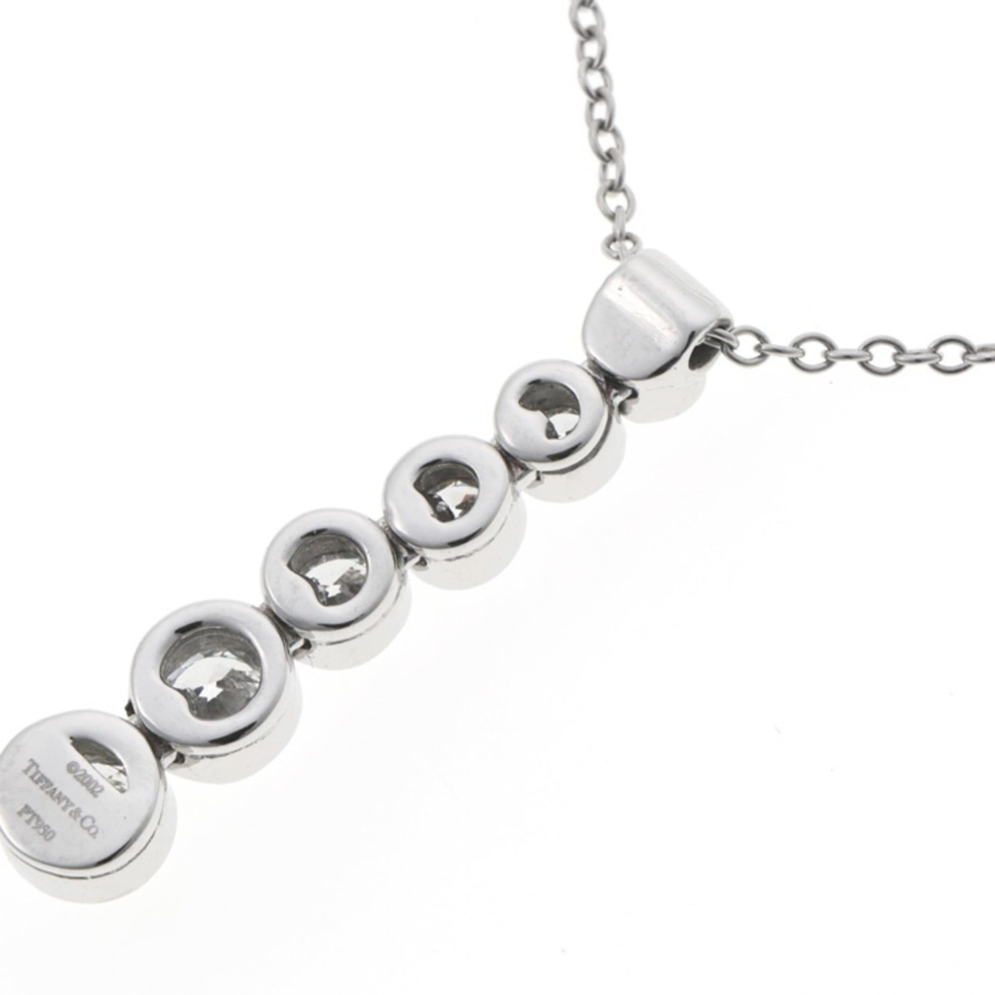 Tiffany & Co. Tiffany & Co. Jazz Drop Necklace, Graduated 6 Diamonds, Pt950, 39 cm, L-159545 Size ONE SIZE - 6 Thumbnail