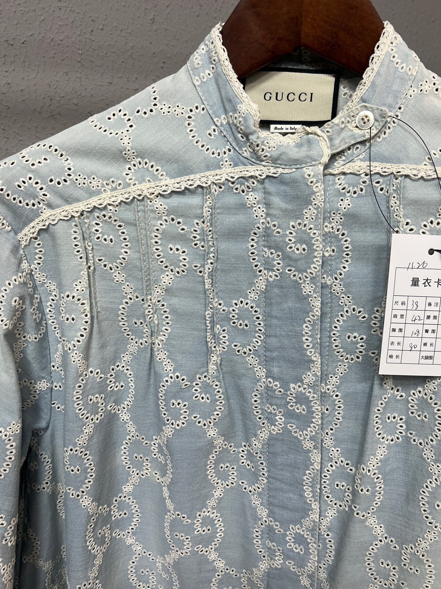 Gucci Gucci Lace Doll Dress in Light Blue Size M / US 6-8 / IT 42-44 - 3 Thumbnail