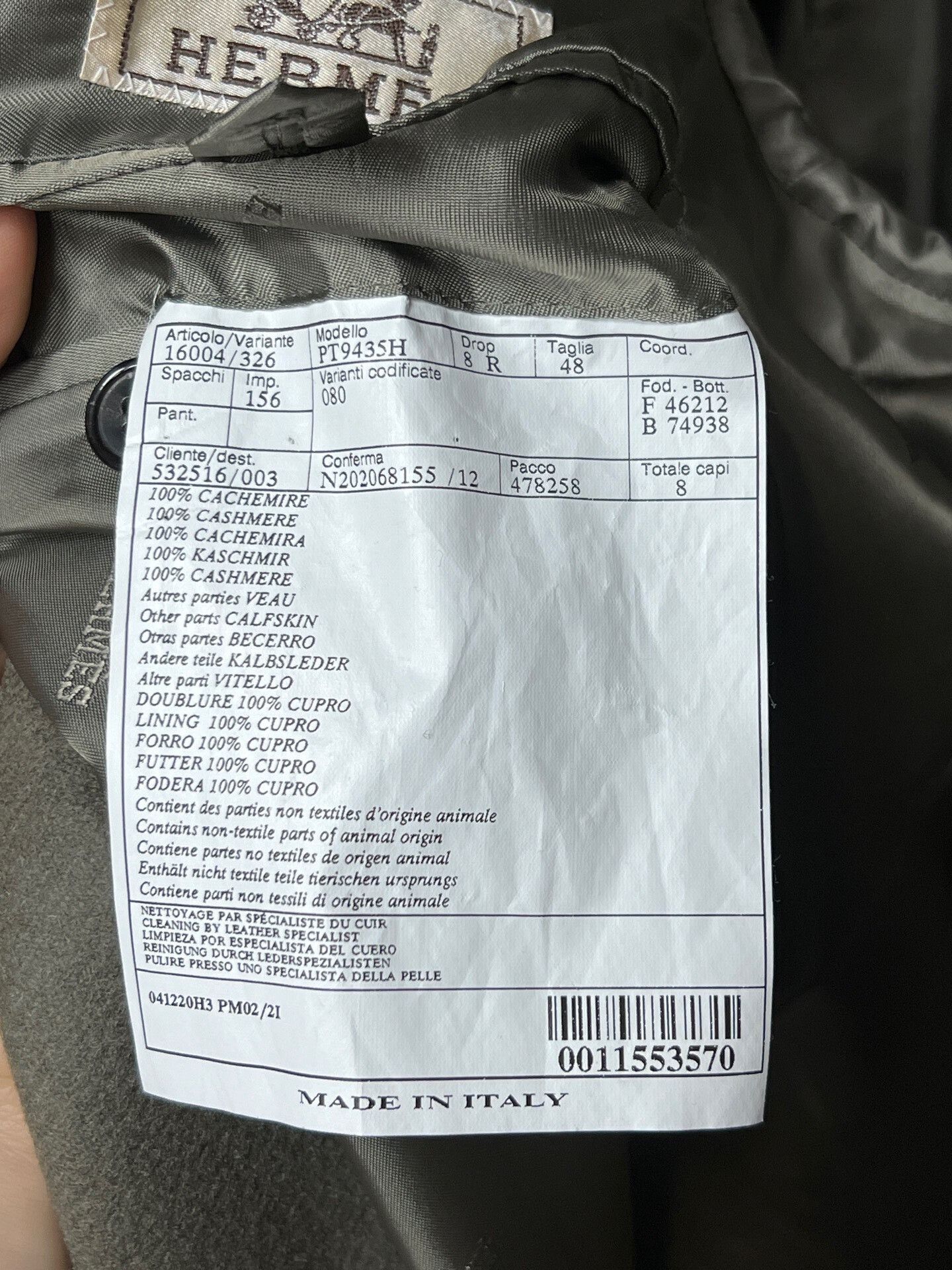 Hermes stylish hermes goatskin double-breasted coat Size US L / EU 52-54 / 3 - 7 Thumbnail