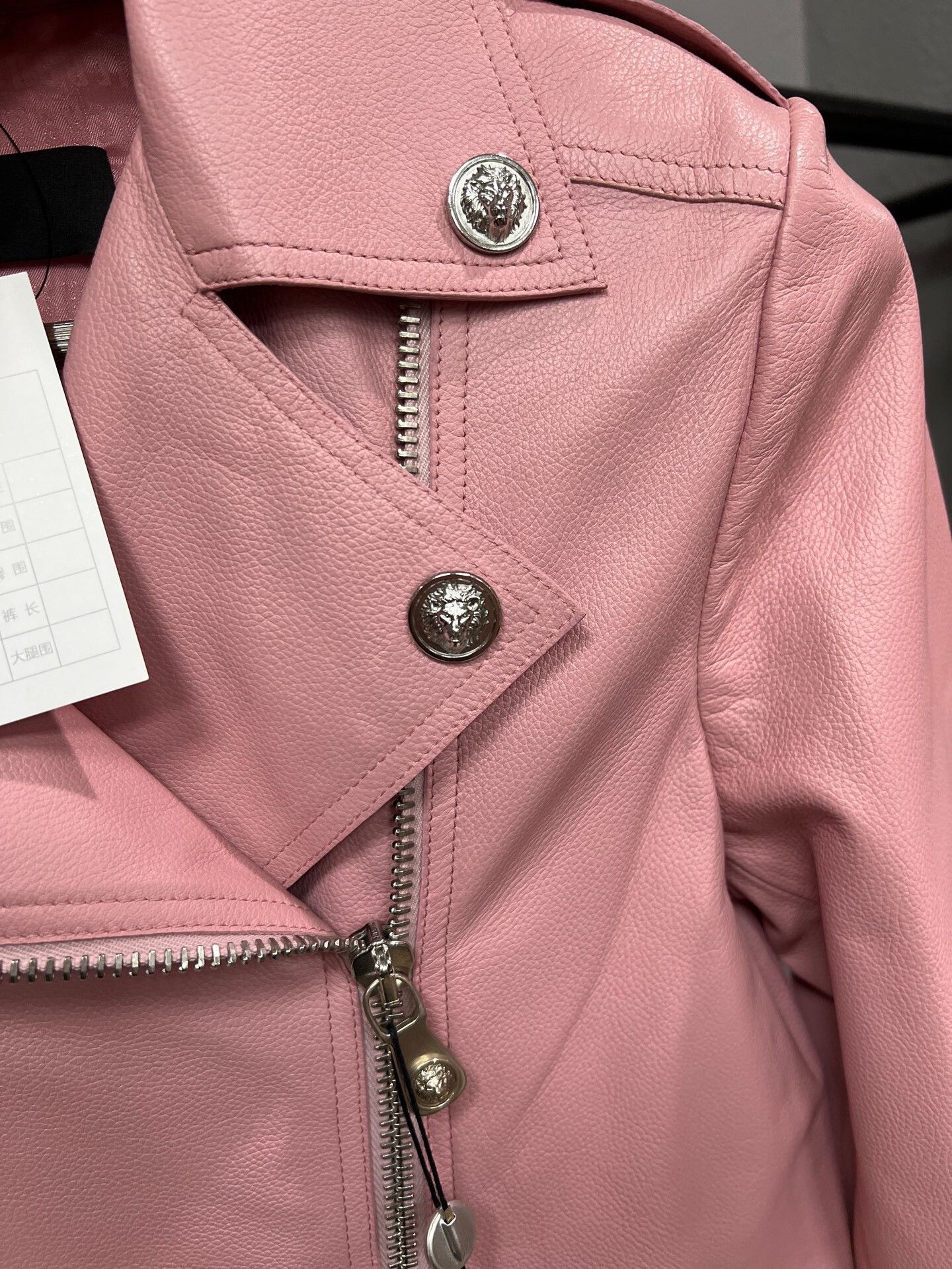 Versace pink leather jacket by Versace Size M / US 6-8 / IT 42-44 - 3 Thumbnail