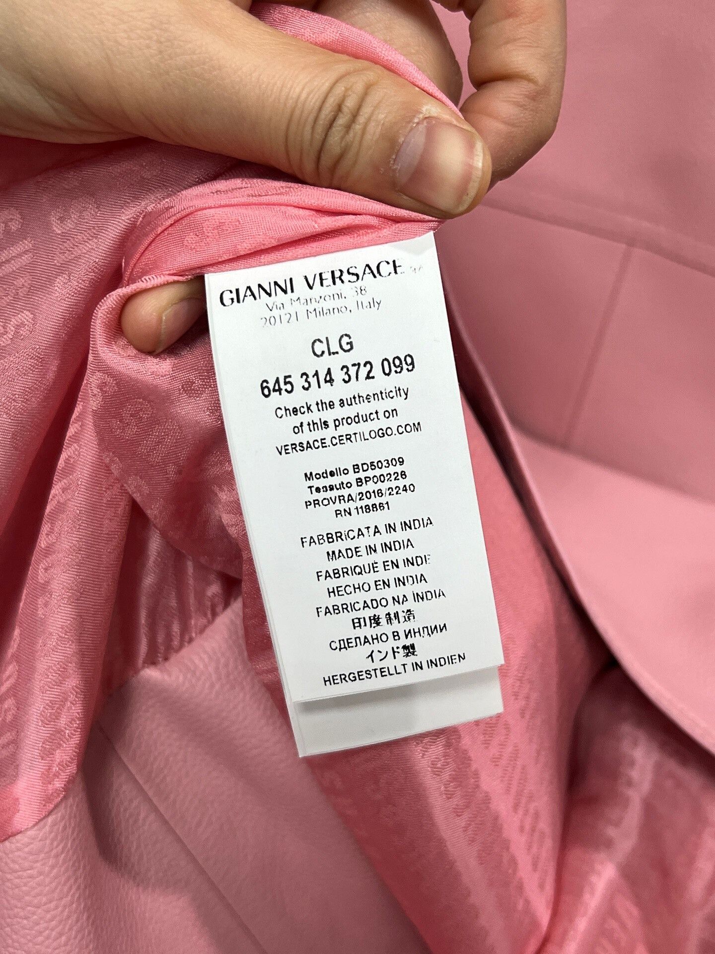 Versace pink leather jacket by Versace Size M / US 6-8 / IT 42-44 - 6 Thumbnail