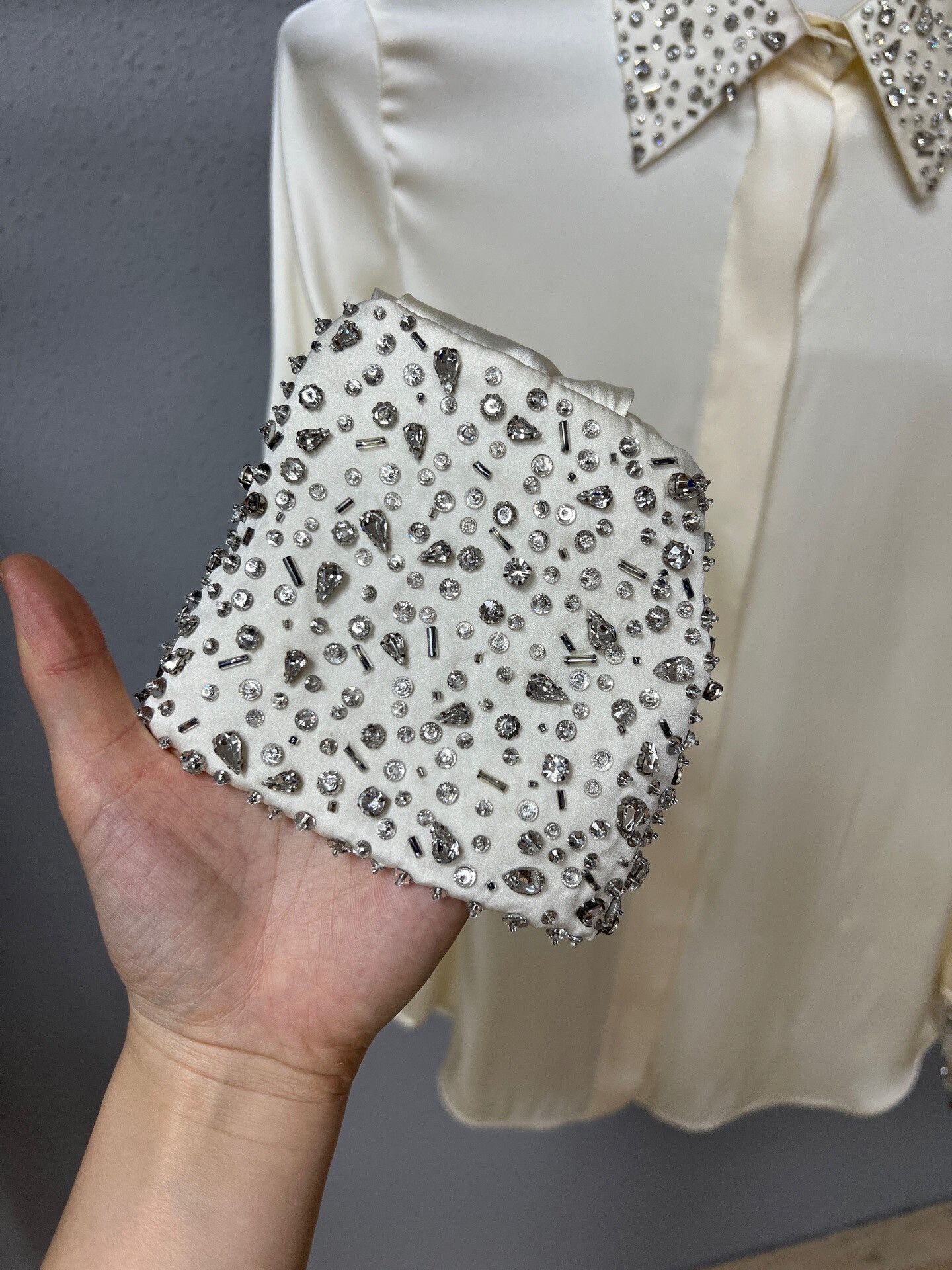 Miu Miu miumiu crystal silk blouse in size 38 Size S / US 4 / IT 40 - 4 Thumbnail