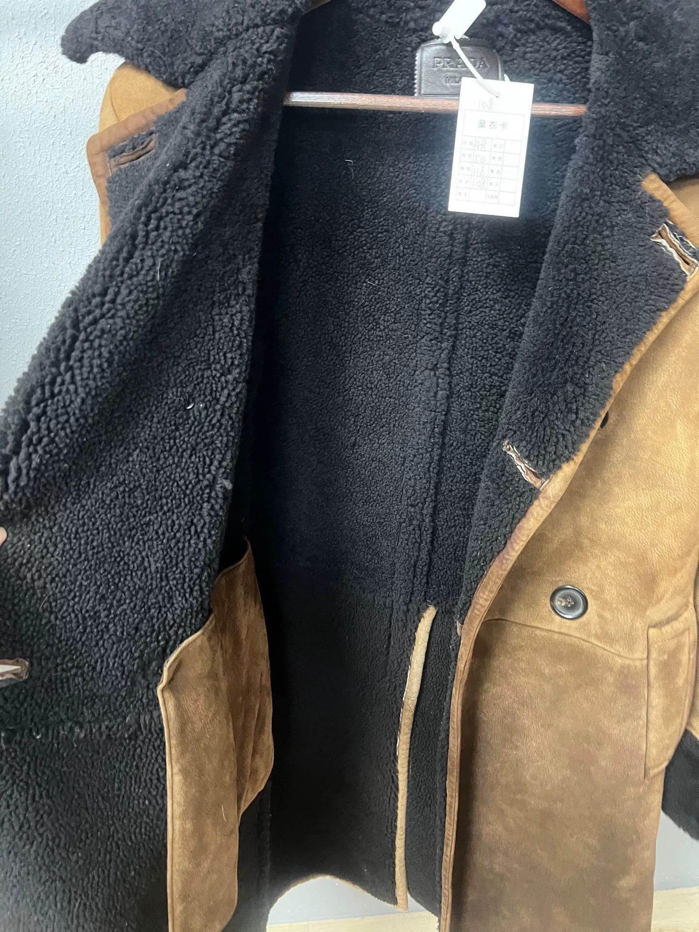 Prada brown fur coat by Prada Size US L / EU 52-54 / 3 - 3 Thumbnail