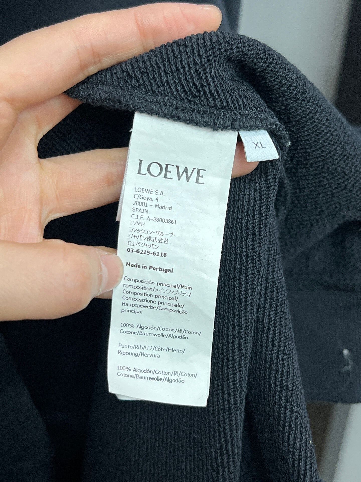 Loewe Loewe Black Hooded Sweatshirt with Pocket Size US XL / EU 56 / 4 - 3 Thumbnail