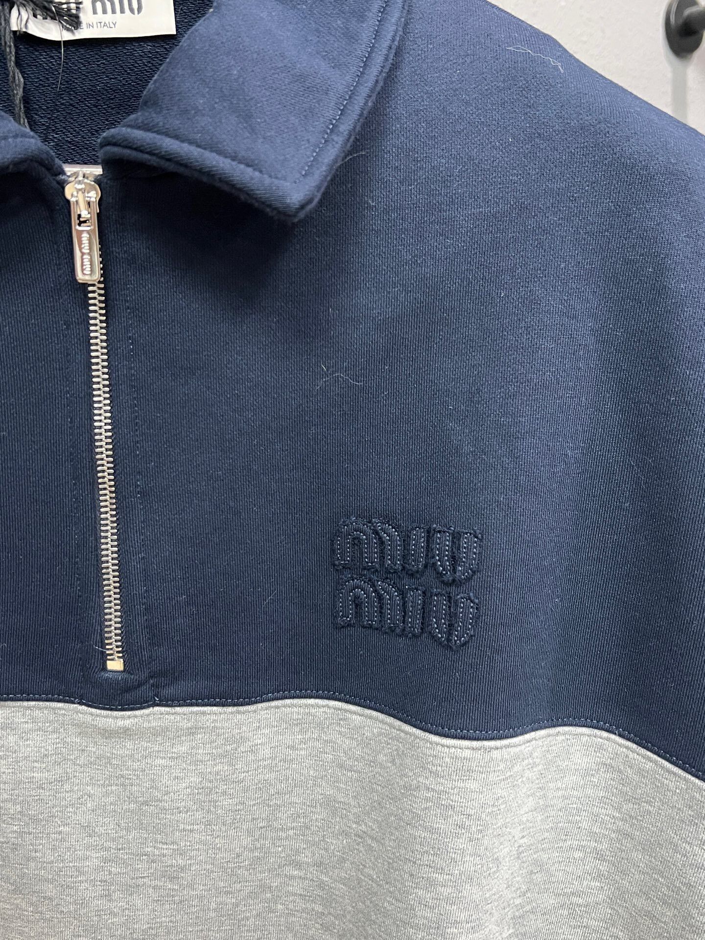 Miu Miu miumiu color-block half-zip sweatshirt Size L / US 10 / IT 46 - 3 Thumbnail