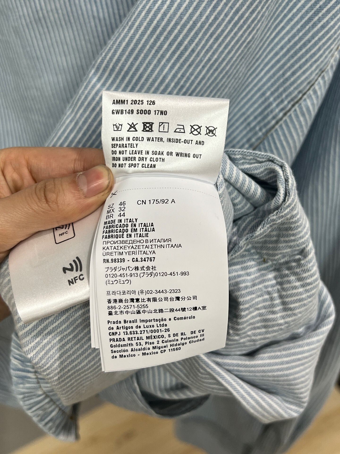 Miu Miu Miu Miu Striped Denim Jacket Size L / US 10 / IT 46 - 5 Thumbnail