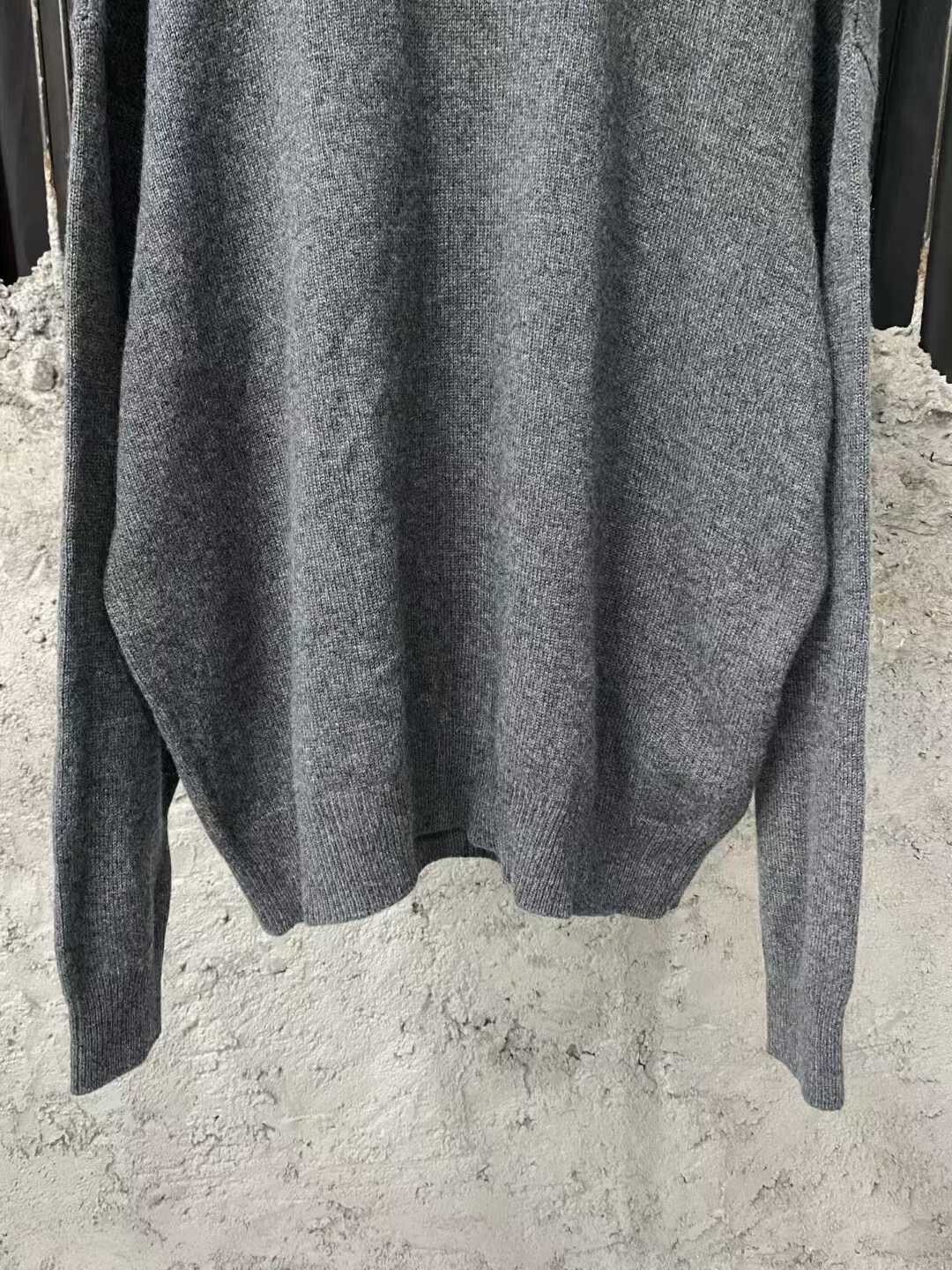 Balenciaga gray embroidered logo sweater by Balenciaga Size US XS / EU 42 / 0 - 5 Thumbnail