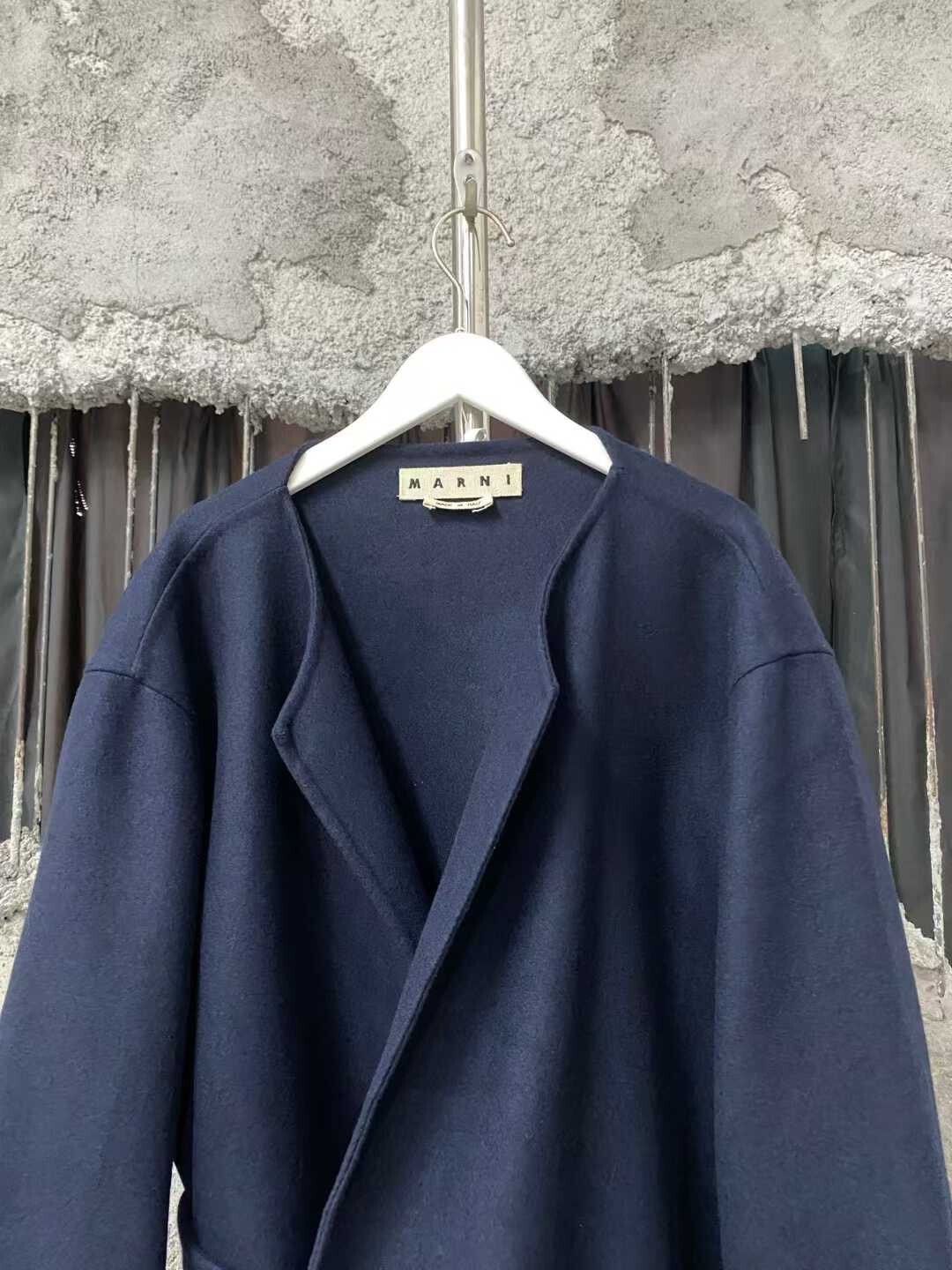Marni navy blue wool jacket by Marni Size US L / EU 52-54 / 3 - 3 Thumbnail
