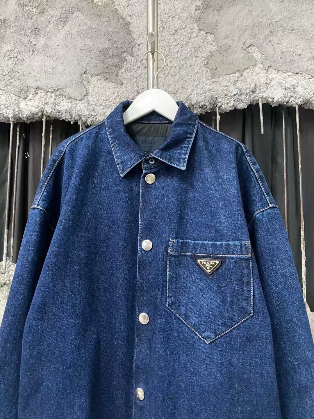 Prada new prada denim jacket outerwear Size US L / EU 52-54 / 3 - 2 Thumbnail