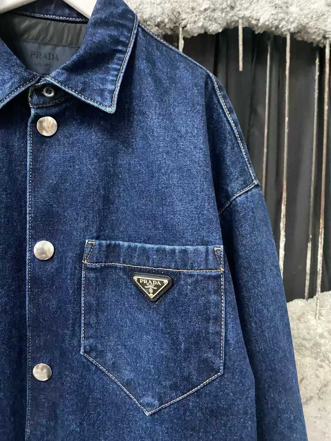 Prada new prada denim jacket outerwear Size US L / EU 52-54 / 3 - 5 Thumbnail