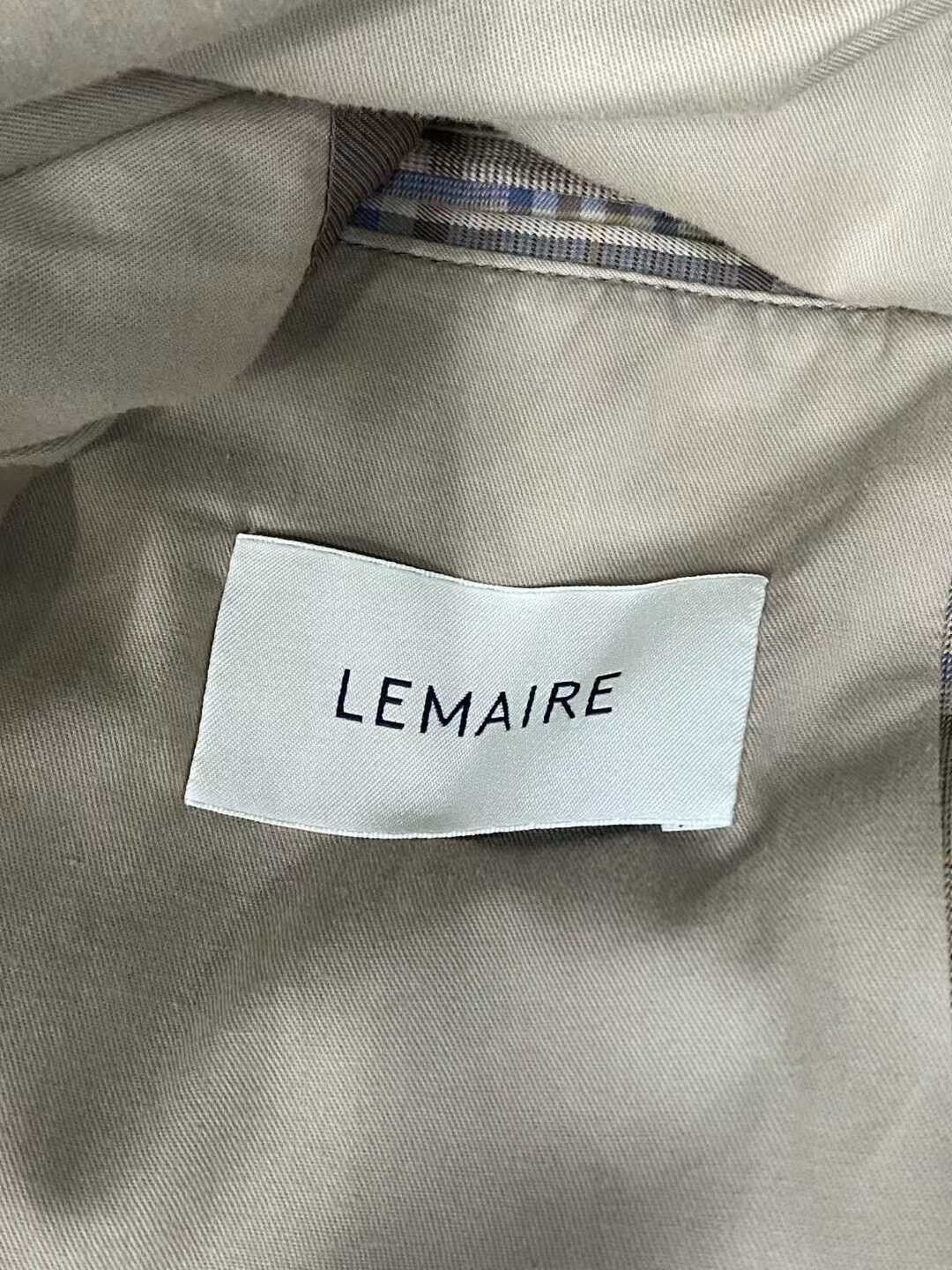 Lemaire Plaid Overcoat in Size Small