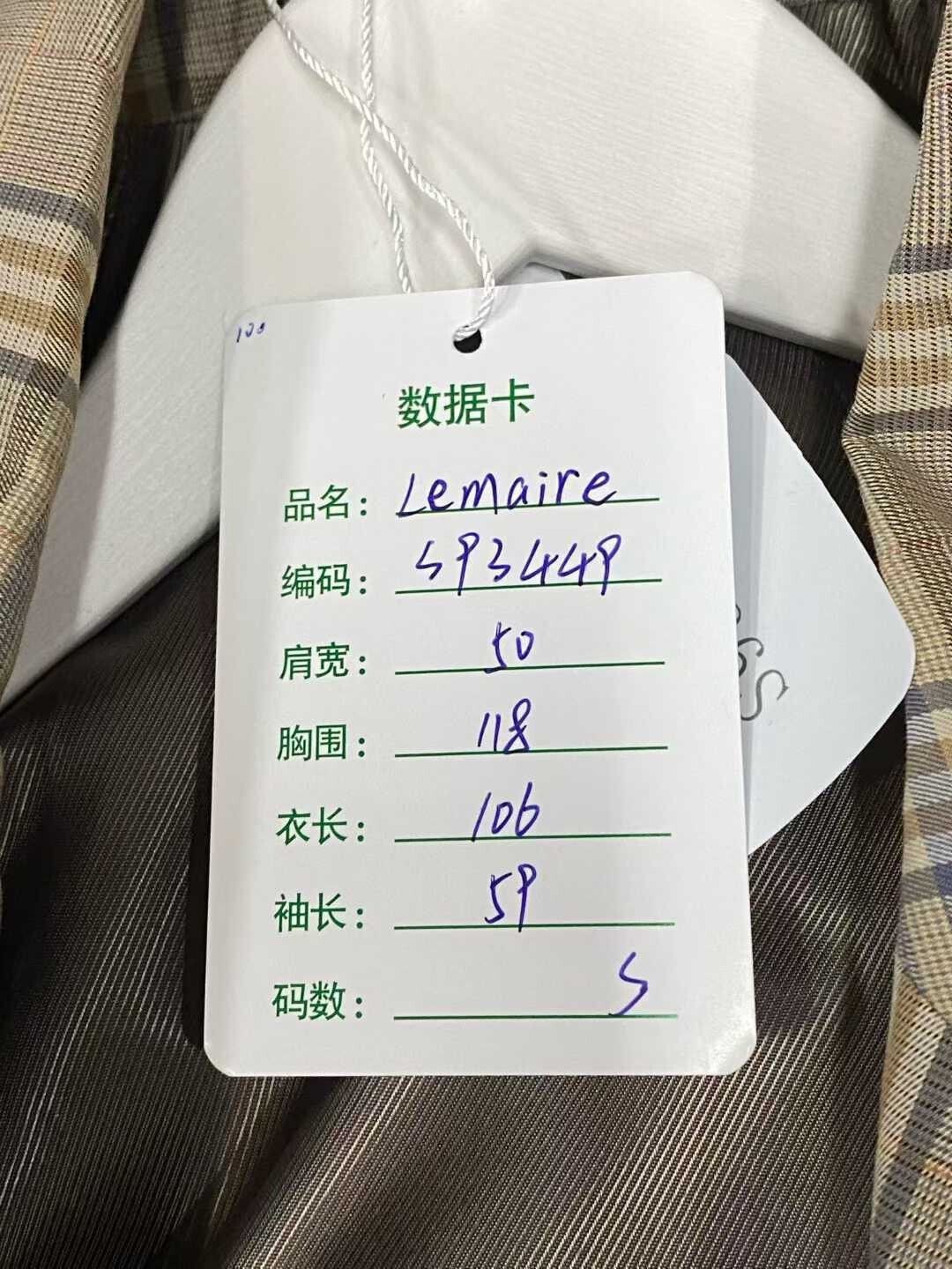 Lemaire Plaid Overcoat in Size Small