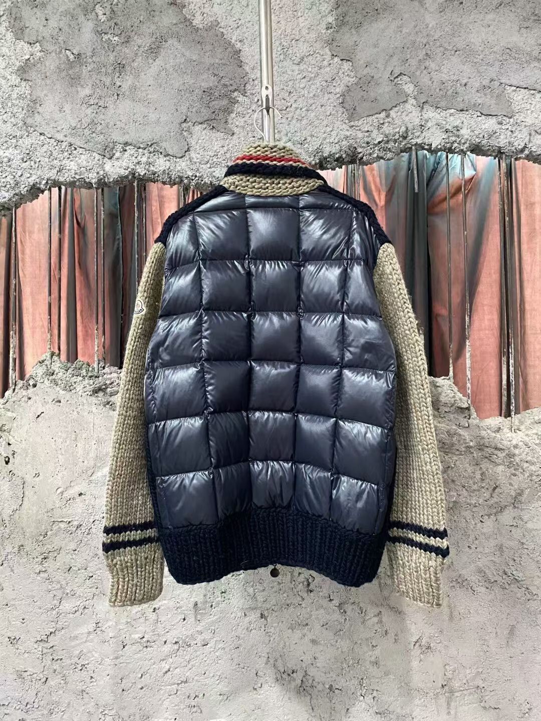 Moncler Moncler Color Block Wool Down Jacket Size US L / EU 52-54 / 3 - 2 Thumbnail