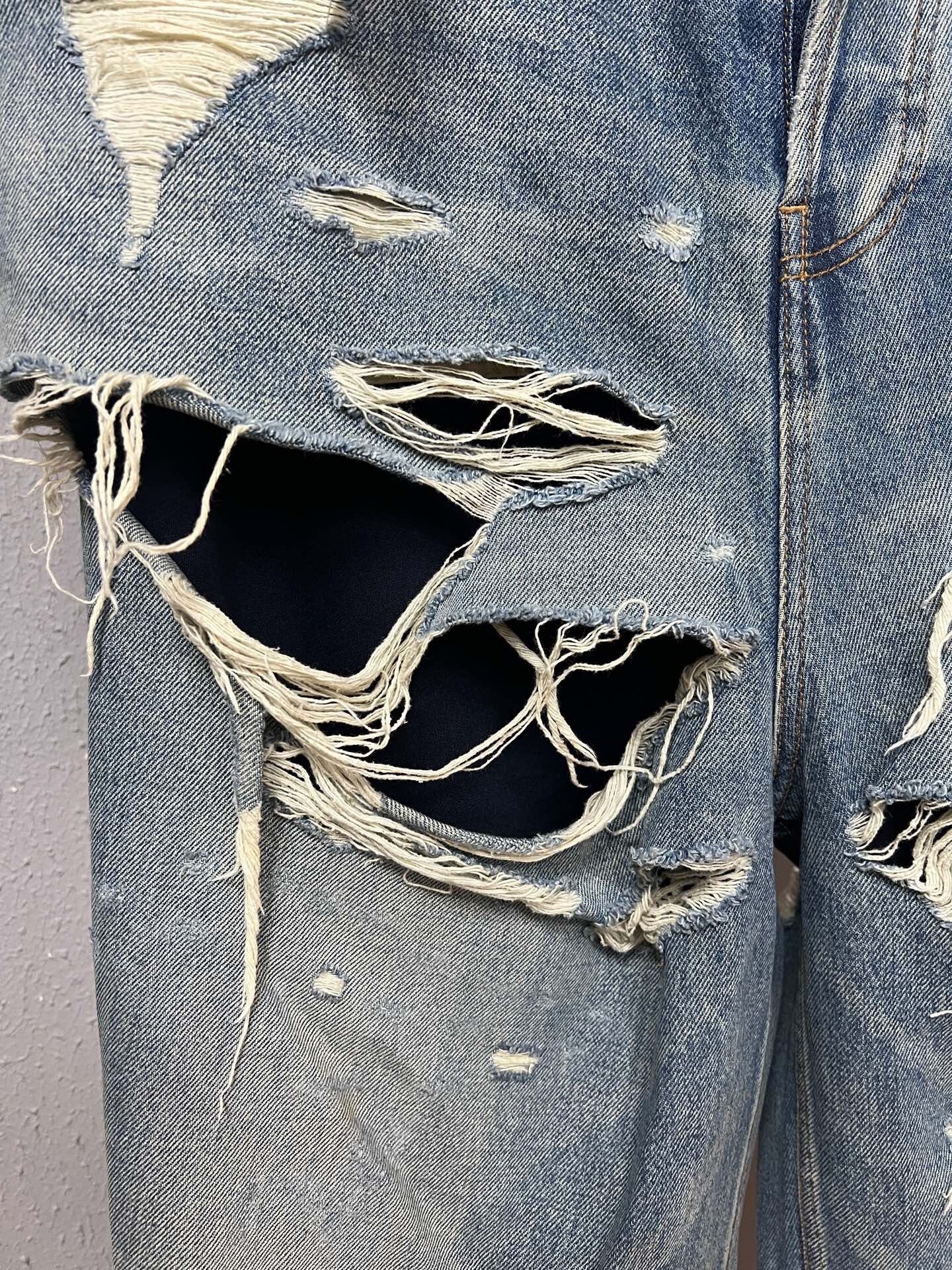 Balenciaga balenciaga dual-layer distressed denim pants Size US 30 / EU 46 - 3 Thumbnail