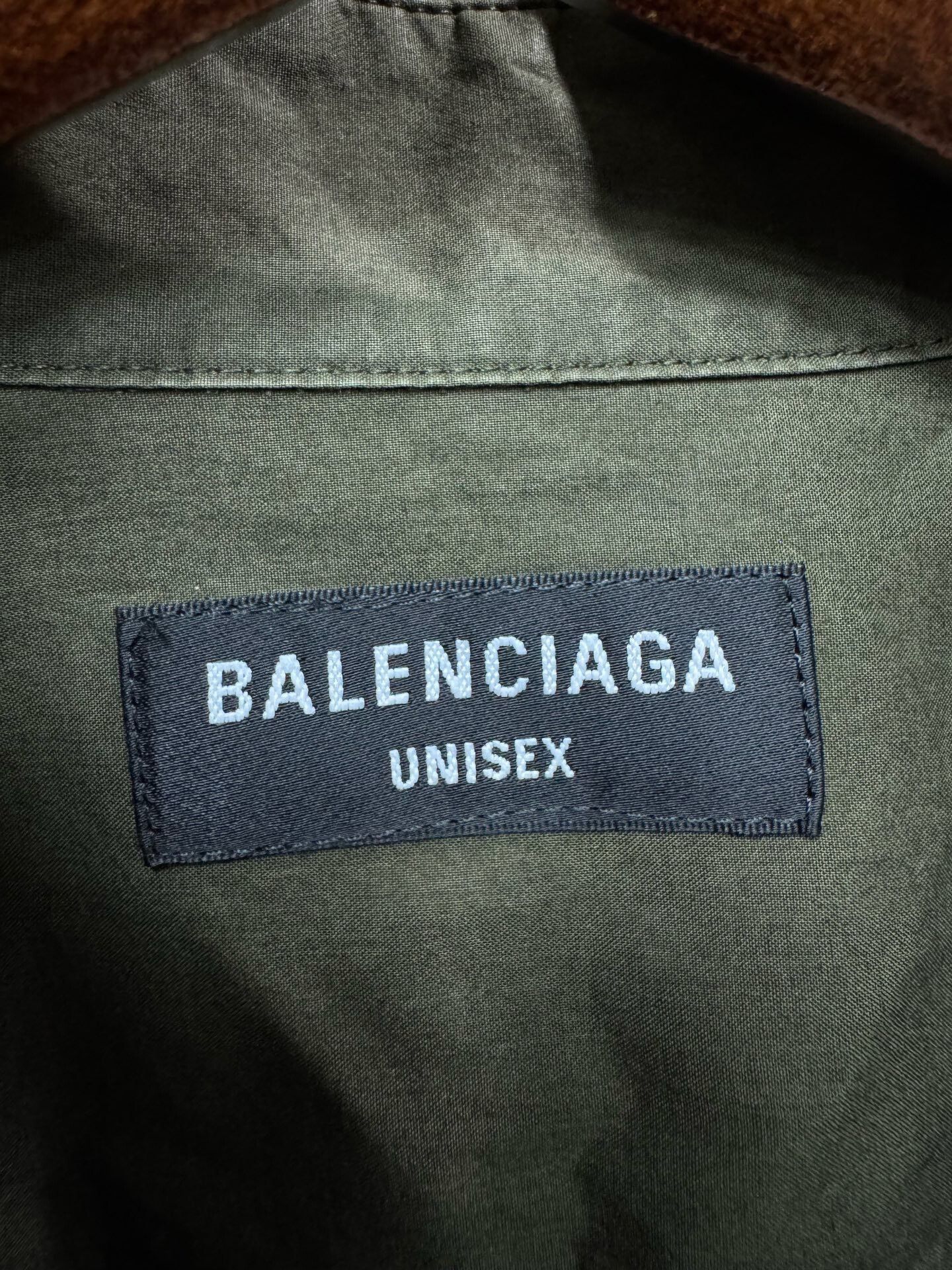 military green panel shirt by balenciaga