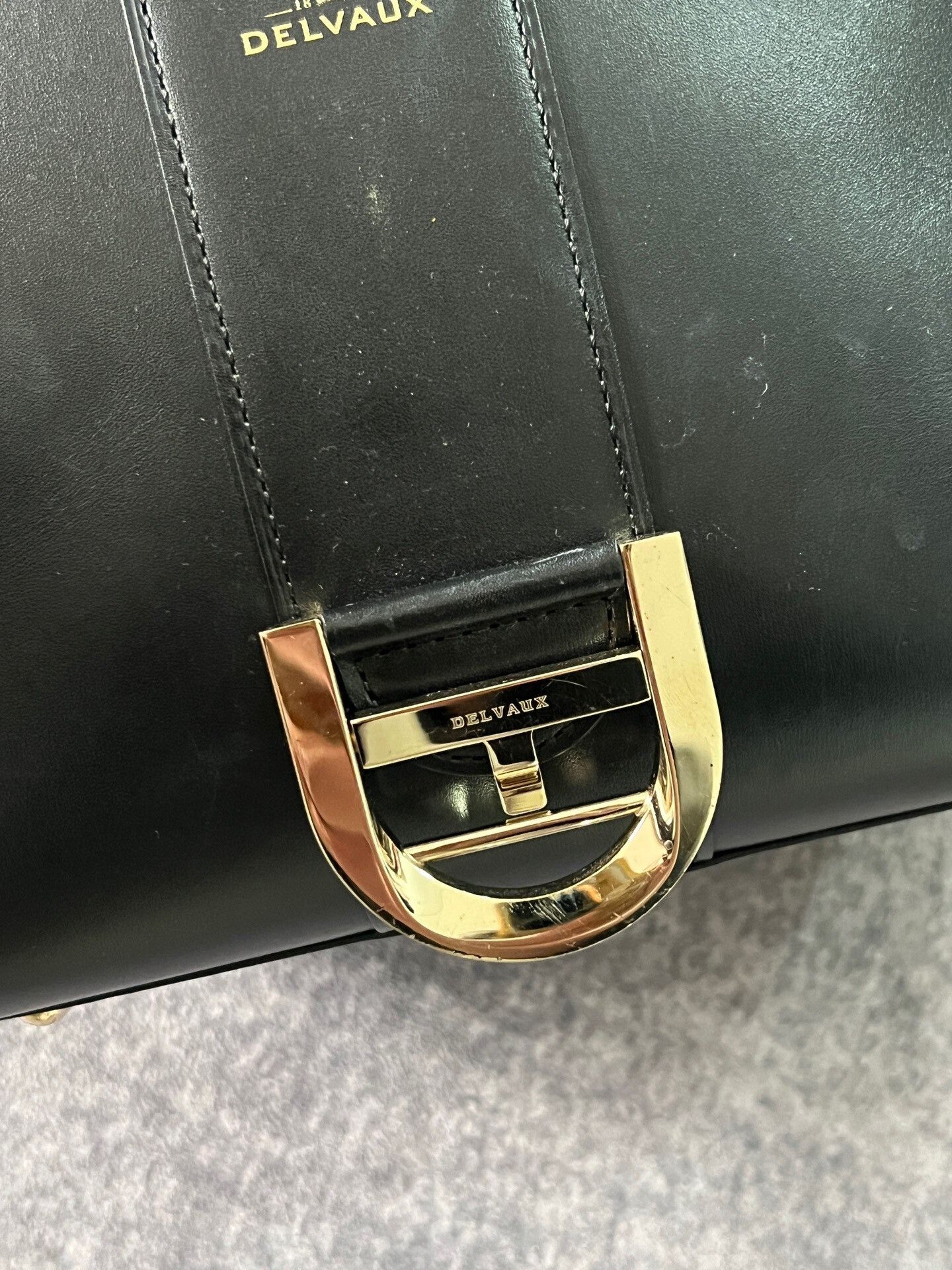 Delvaux Delvaux Black and Silver Shoulder Bag Size ONE SIZE - 5 Thumbnail