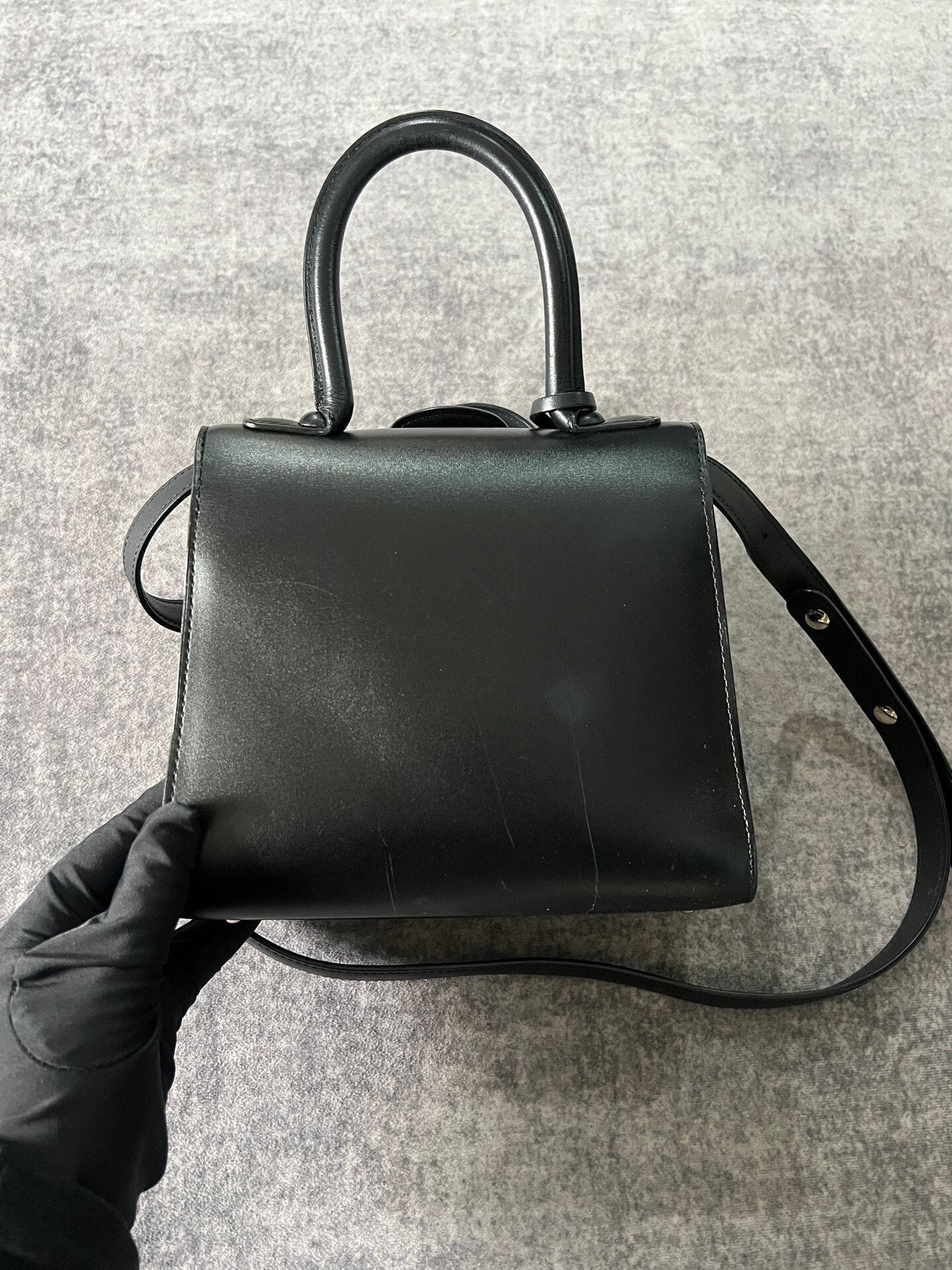 Delvaux Delvaux Black and Silver Shoulder Bag Size ONE SIZE - 2 Thumbnail