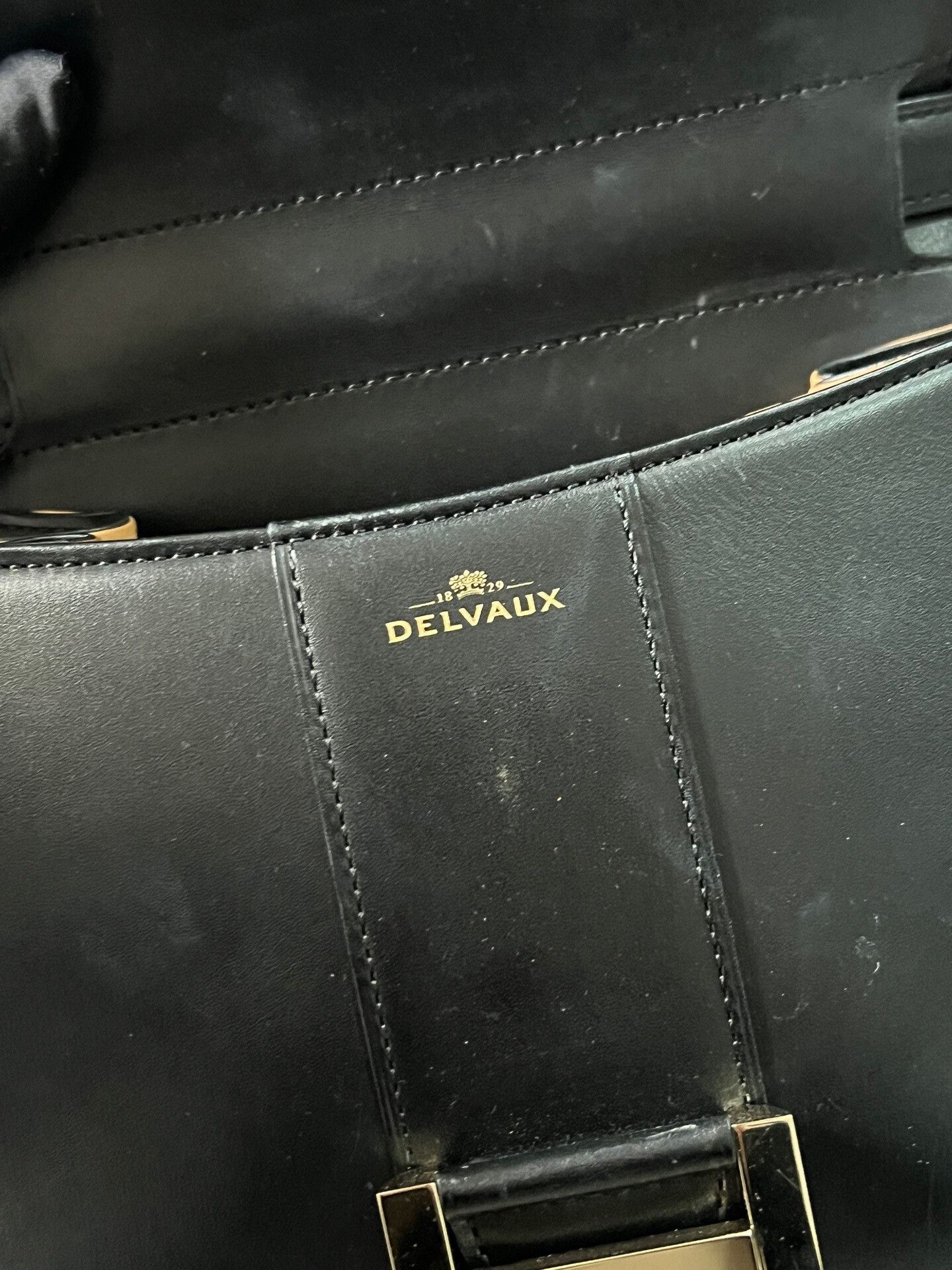 Delvaux Delvaux Black and Silver Shoulder Bag Size ONE SIZE - 4 Thumbnail